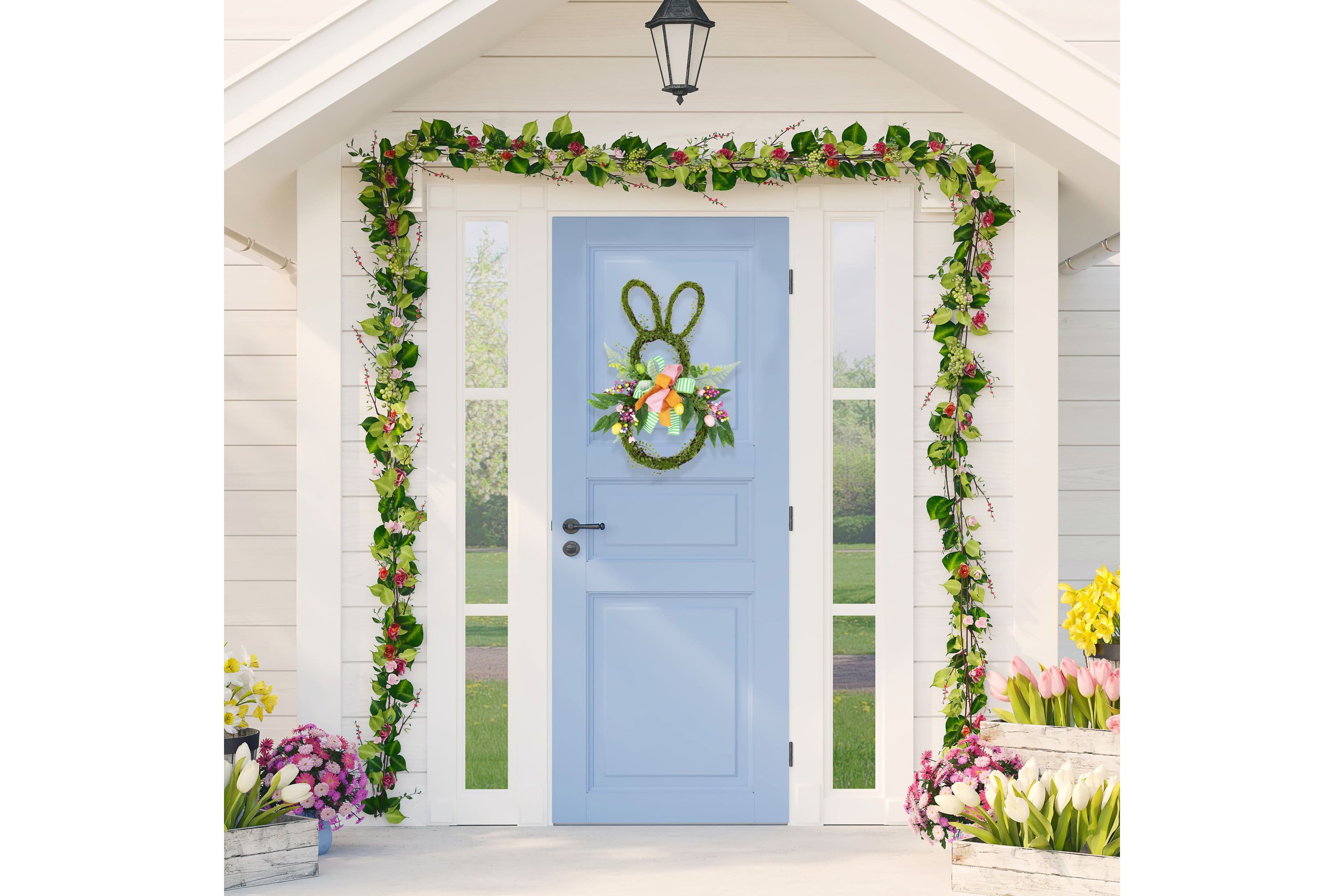Twig and Vine Easter Bunny Artificial Wreath - 23"