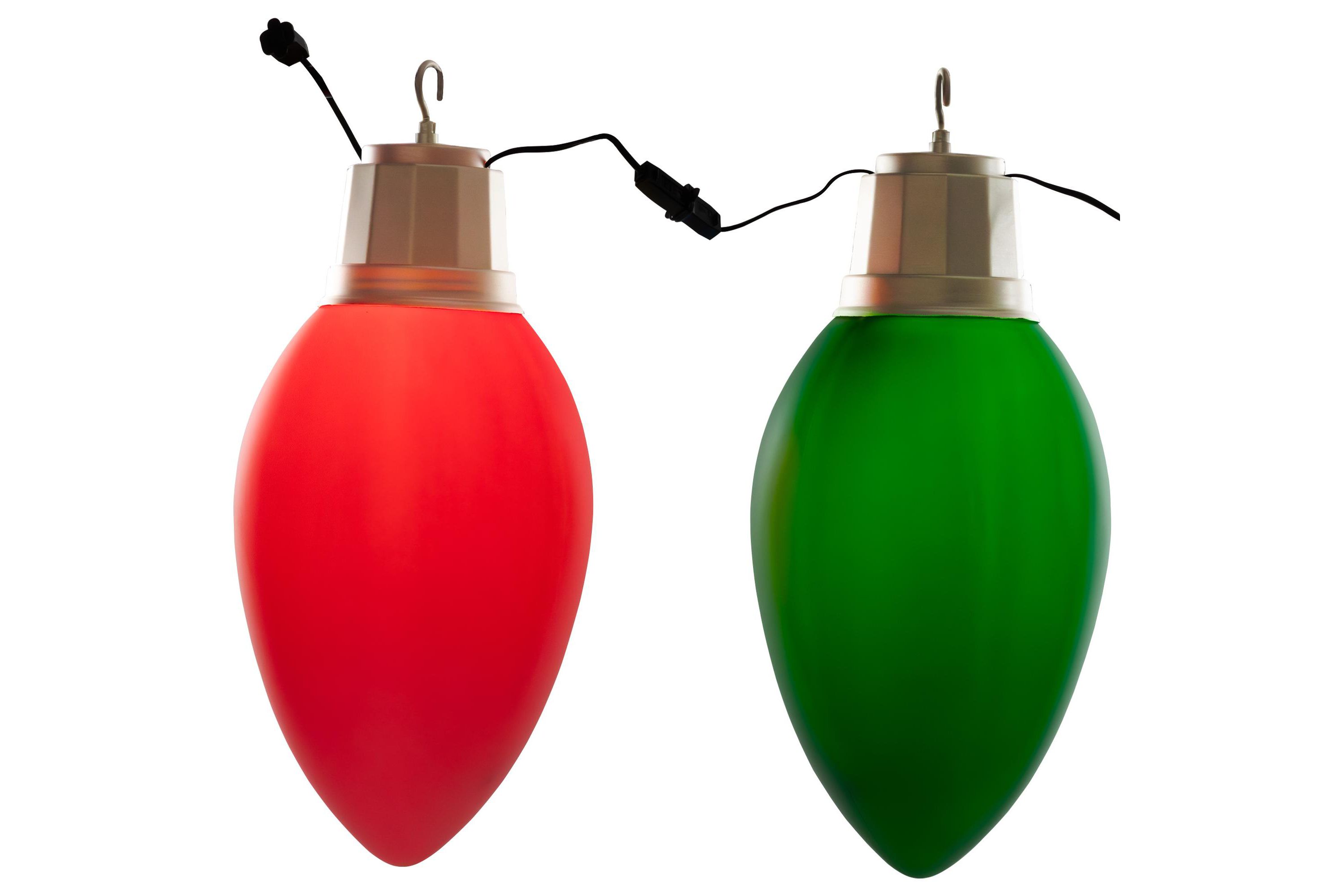 Set of 4 Lighted Blow Mold C7 Bulbs Christmas Decorations  20"