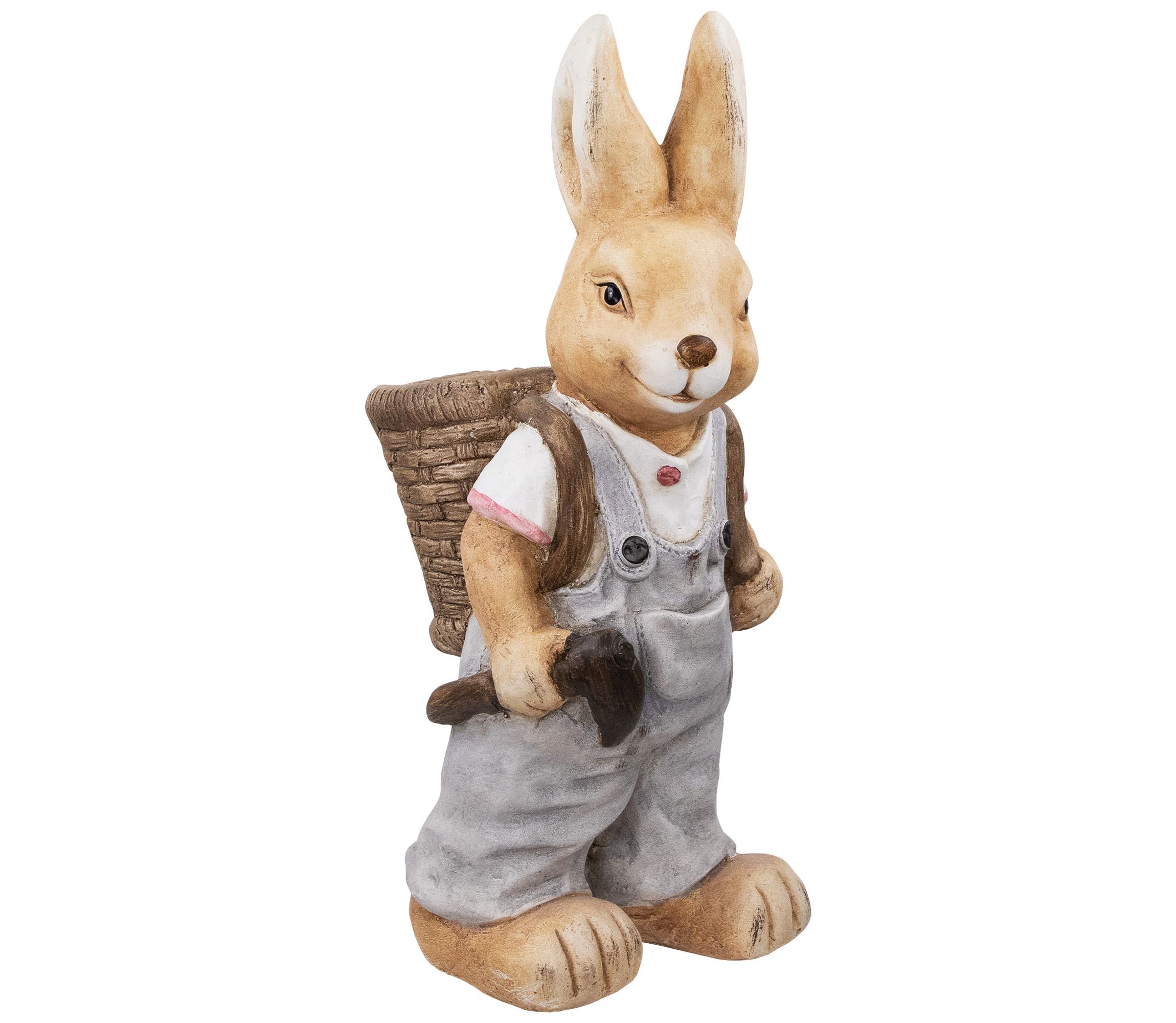Boy Rabbit Outdoor Easter Garden Planter - 19.25"