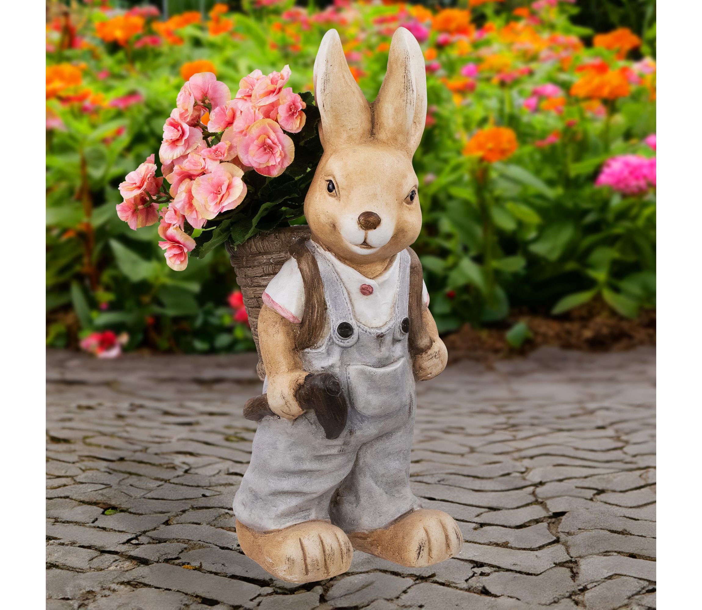 Boy Rabbit Outdoor Easter Garden Planter - 19.25"