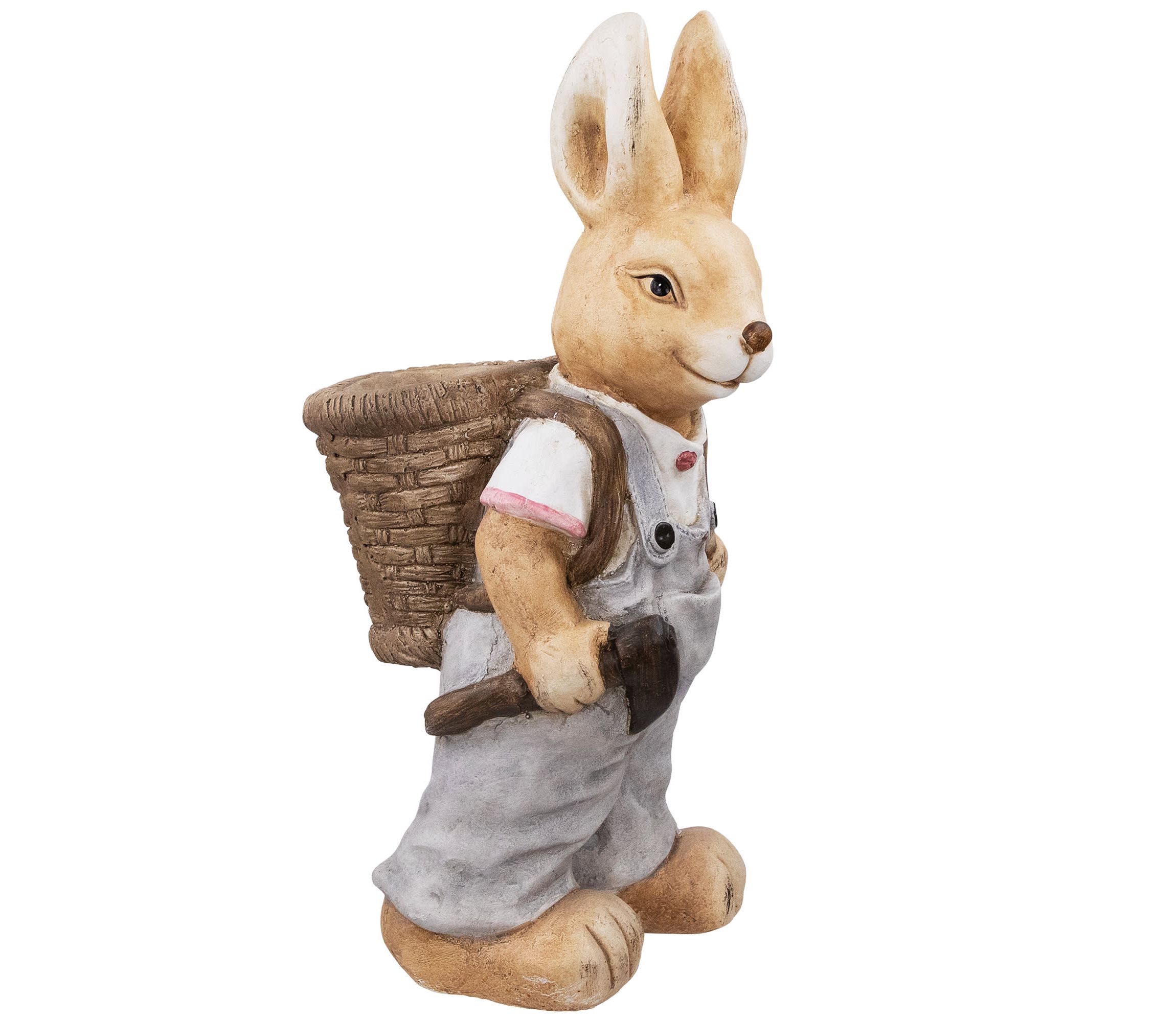 Boy Rabbit Outdoor Easter Garden Planter - 19.25"