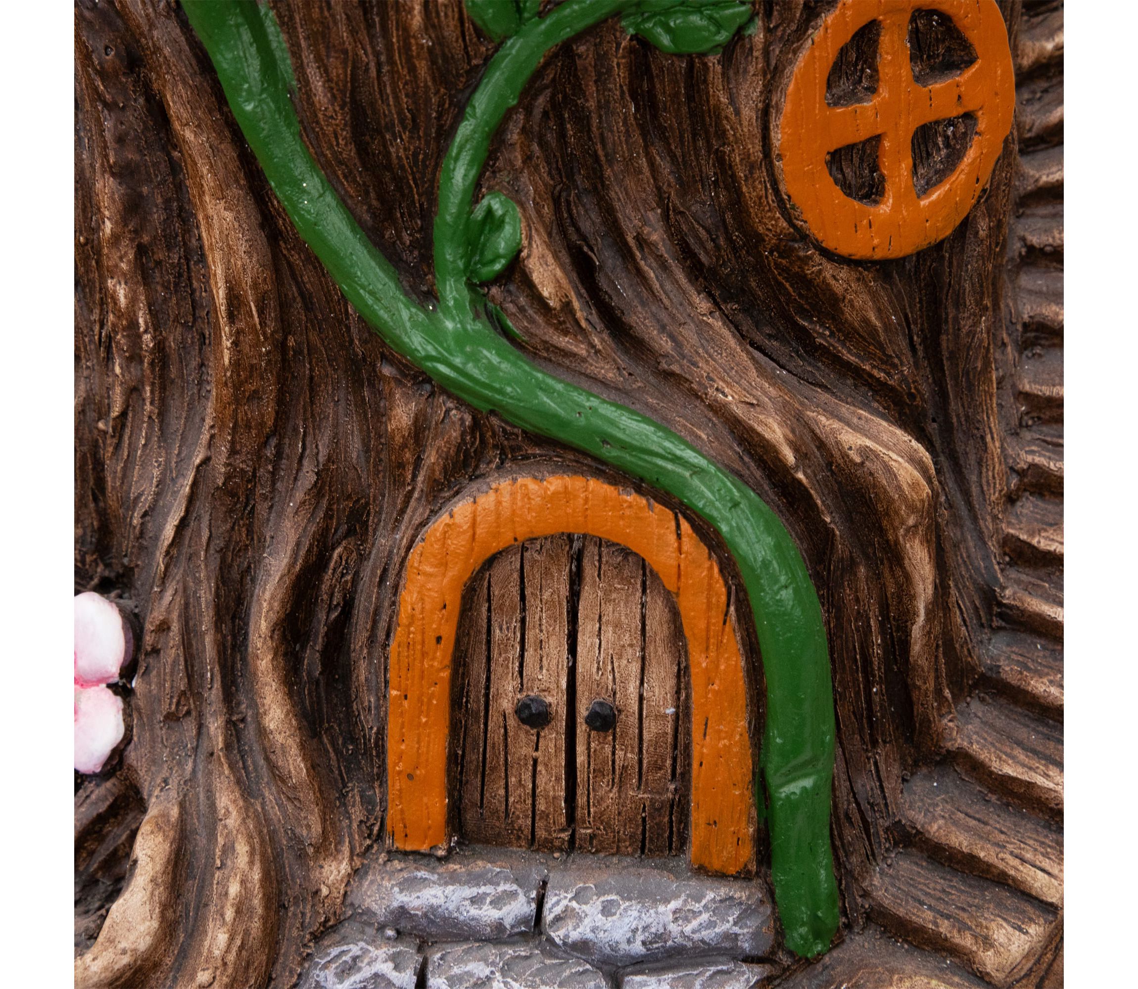 Fairy Tree Stump Outdoor Garden Plant Stand - 13.75"