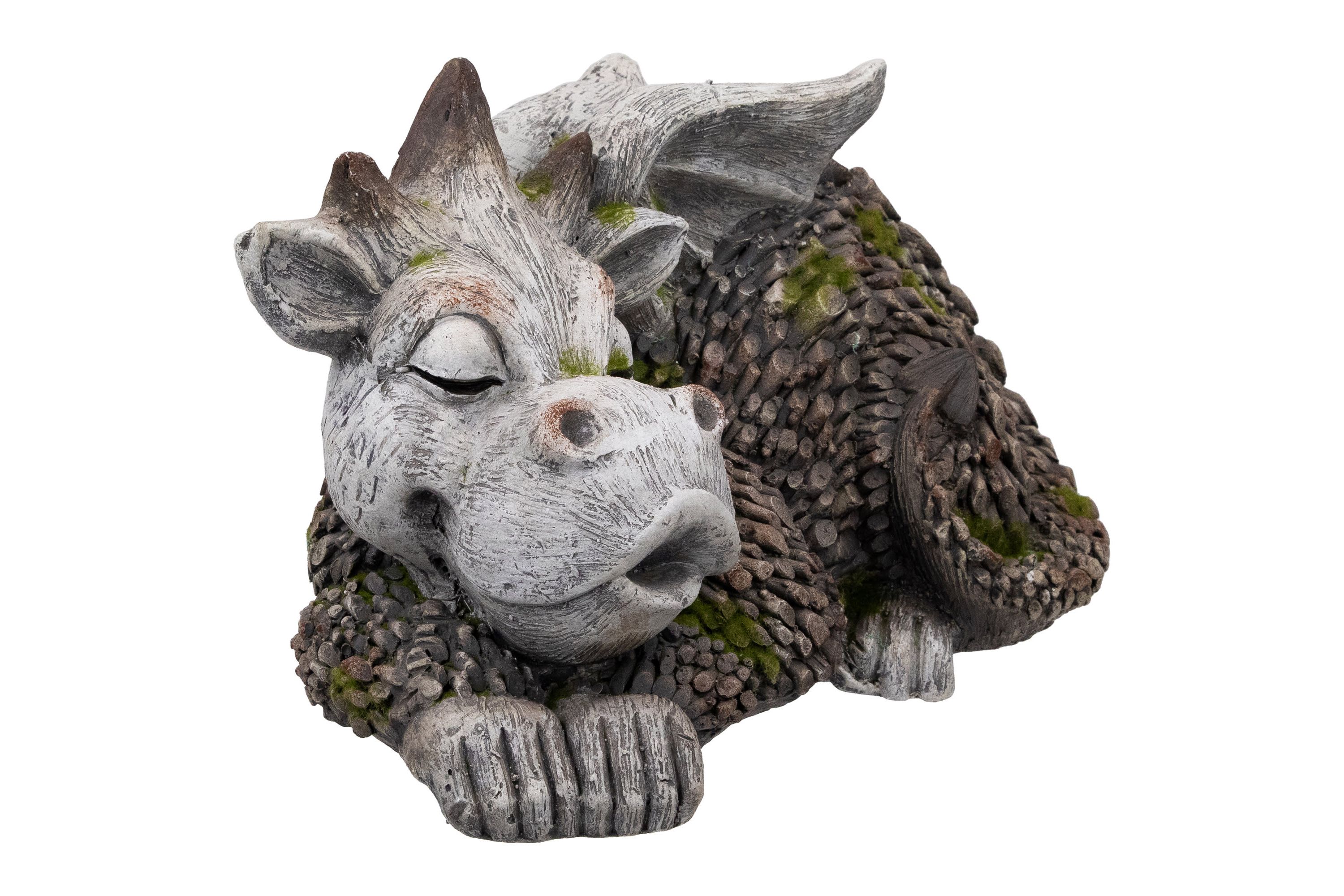 Sleeping Dragon Outdoor Garden Statue - 14.25"