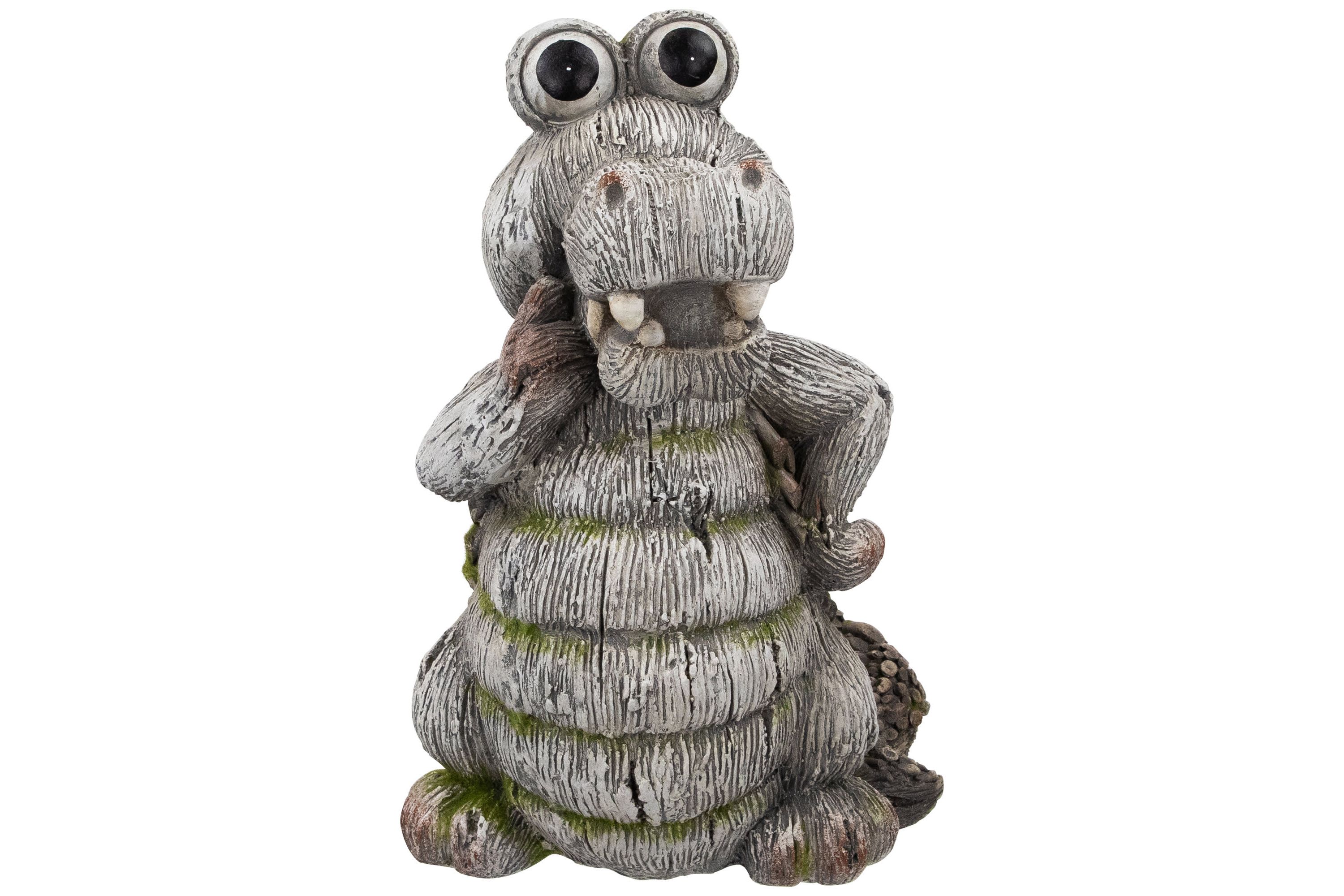 Sassy Crocodile Outdoor Garden Statue - 14.25"