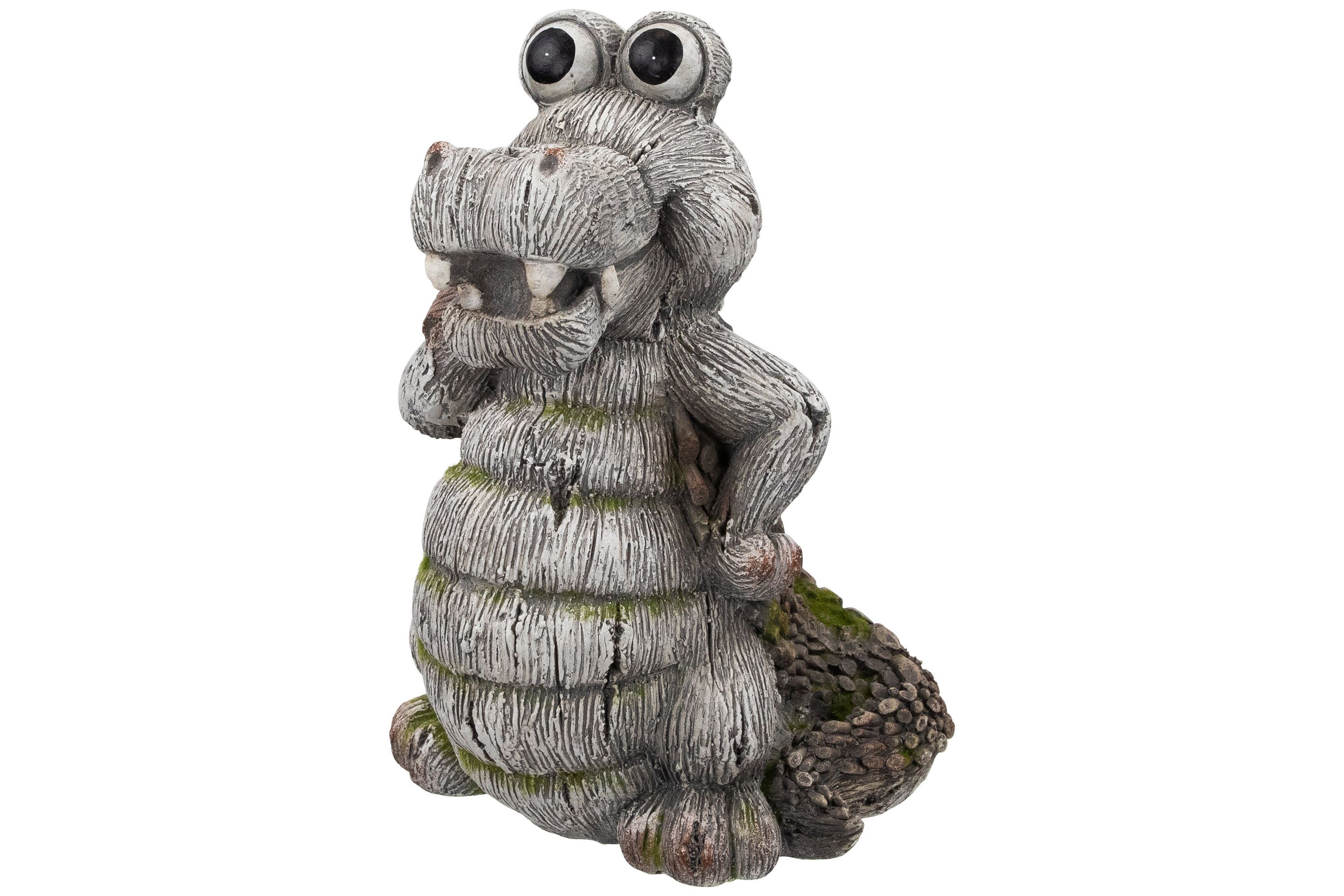 Sassy Crocodile Outdoor Garden Statue - 14.25"