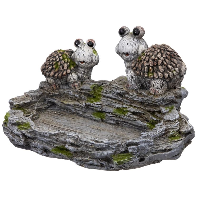 Turtle Couple Outdoor Garden Bird Bath - 11.75"