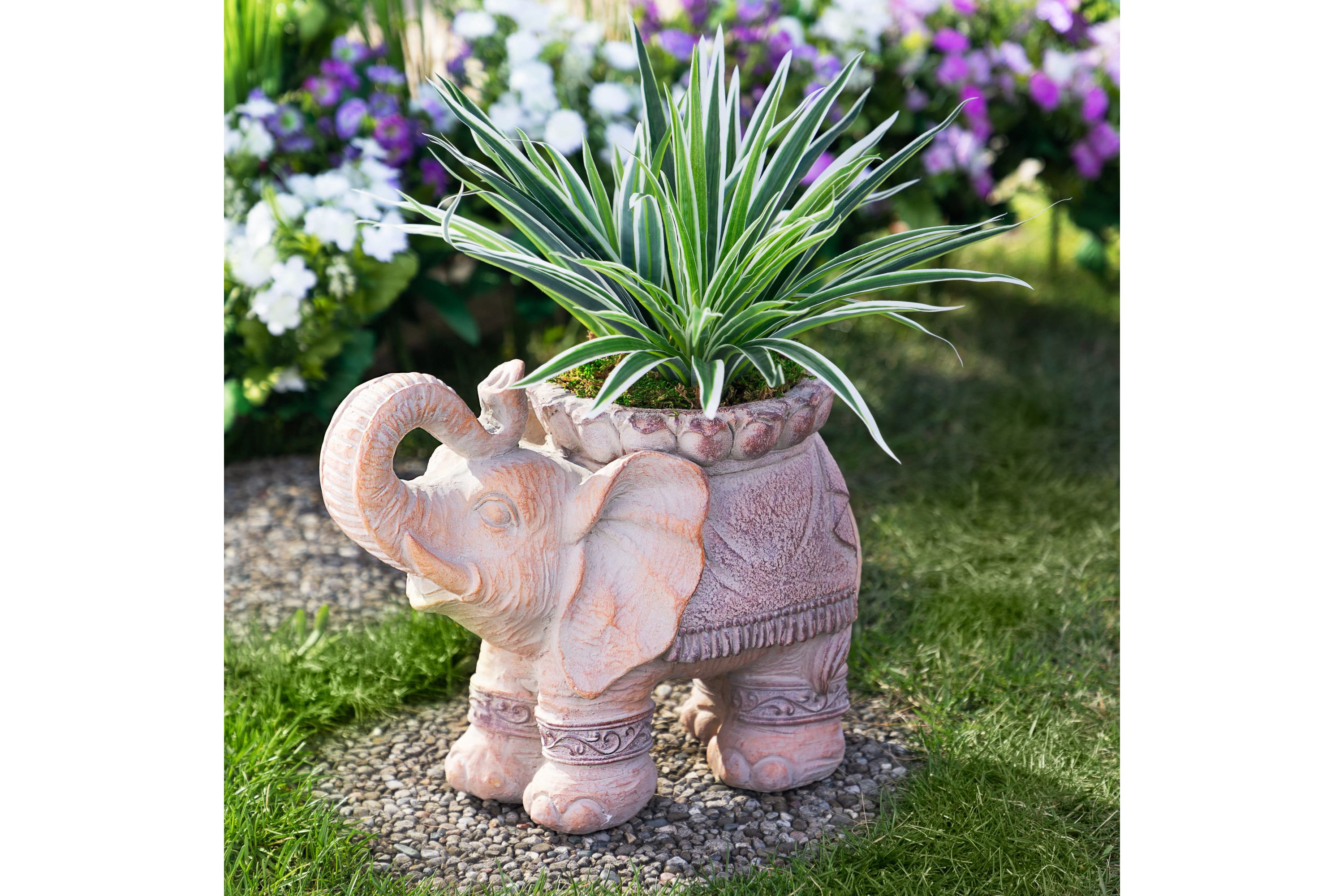 Elephant Outdoor Garden Planter - 13.75"
