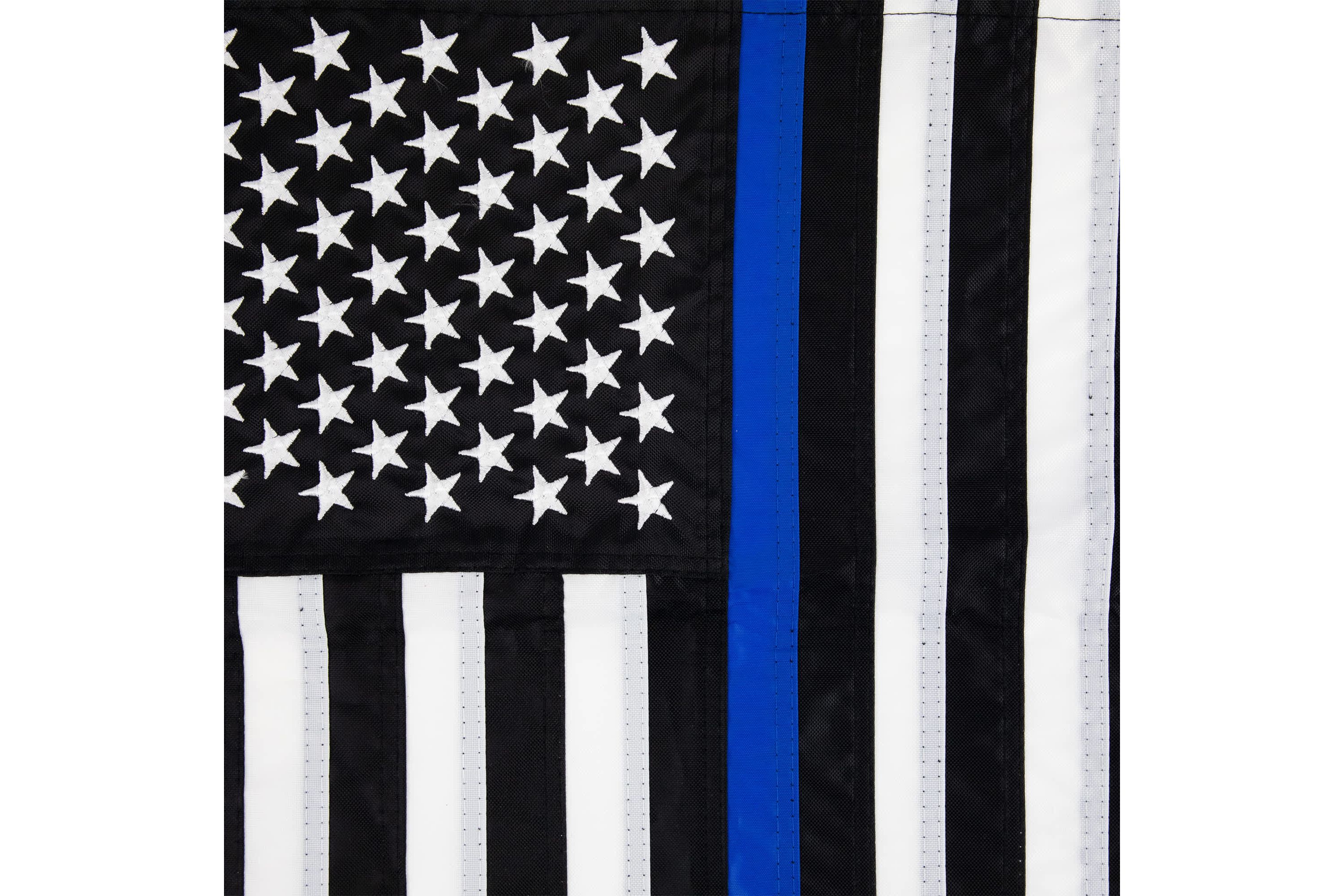 Law Enforcement Blue Line Embroidered Patriotic Outdoor Garden Flag 18" x 12.5"