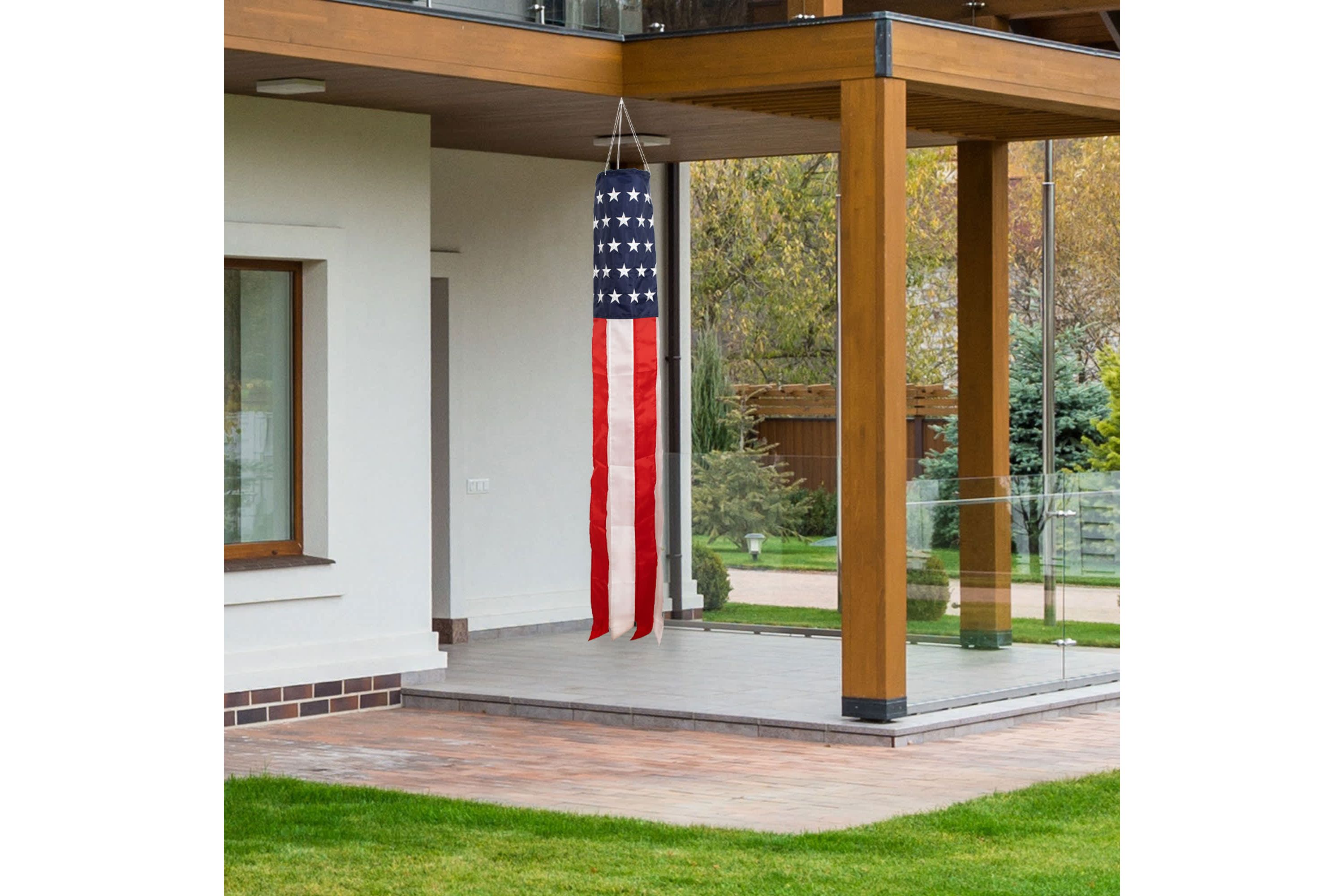 Patriotic Stars and Stripes Outdoor Windsock - 60"