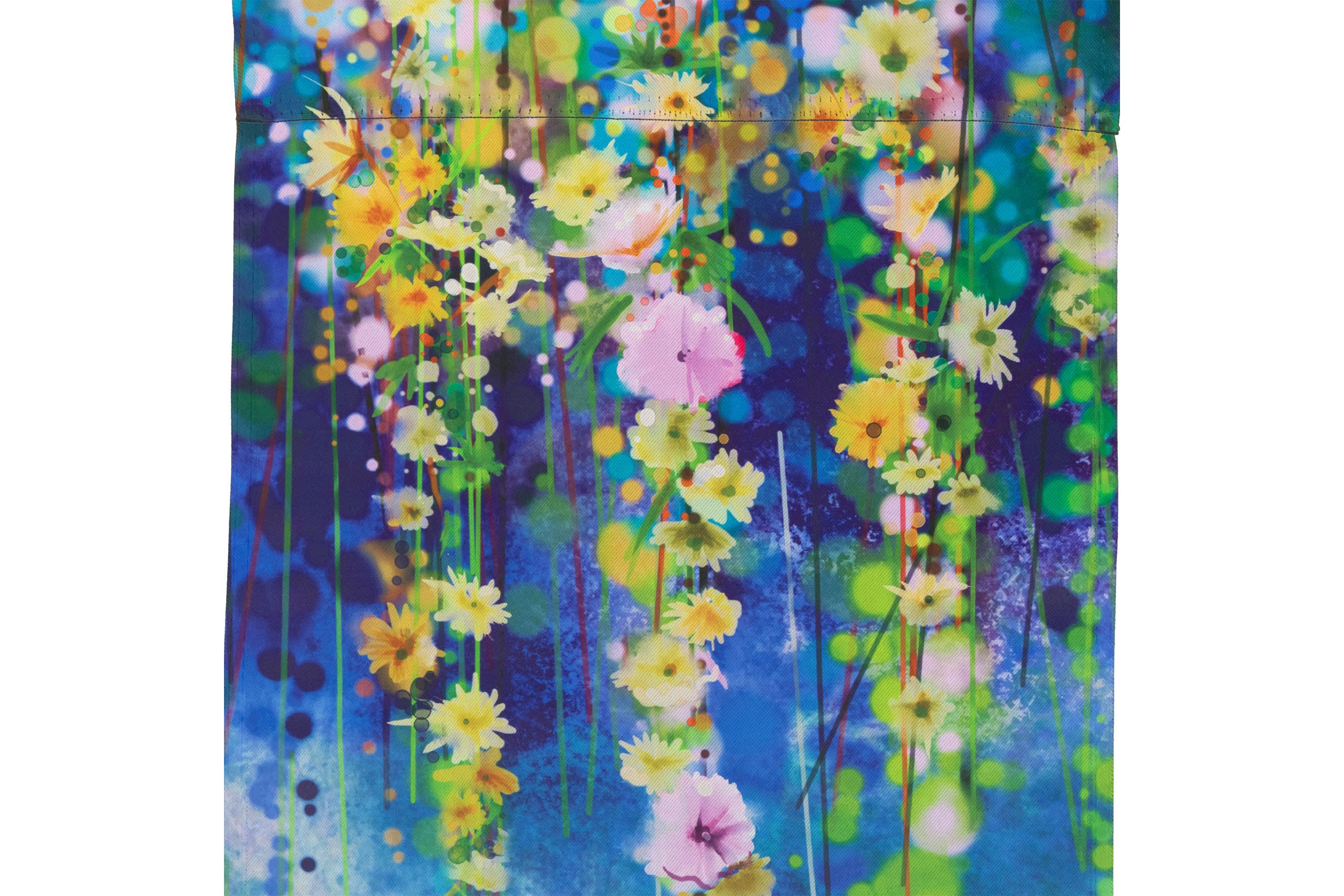 Watercolor Floral "Welcome" Outdoor Garden Flag 18" x 12.5"