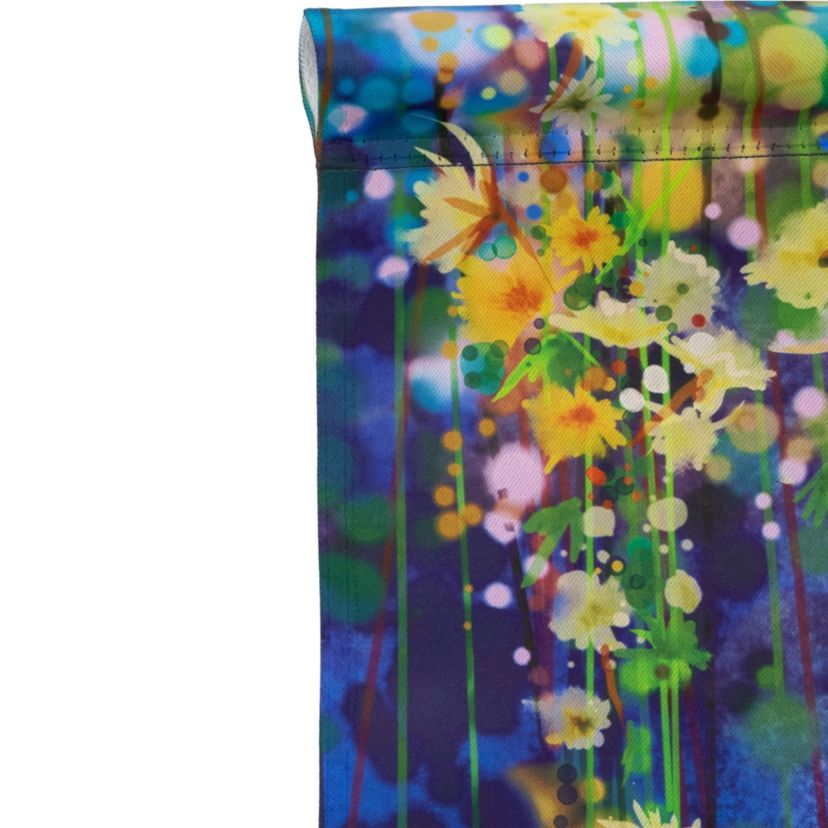 Watercolor Floral "Welcome" Outdoor Garden Flag 18" x 12.5"