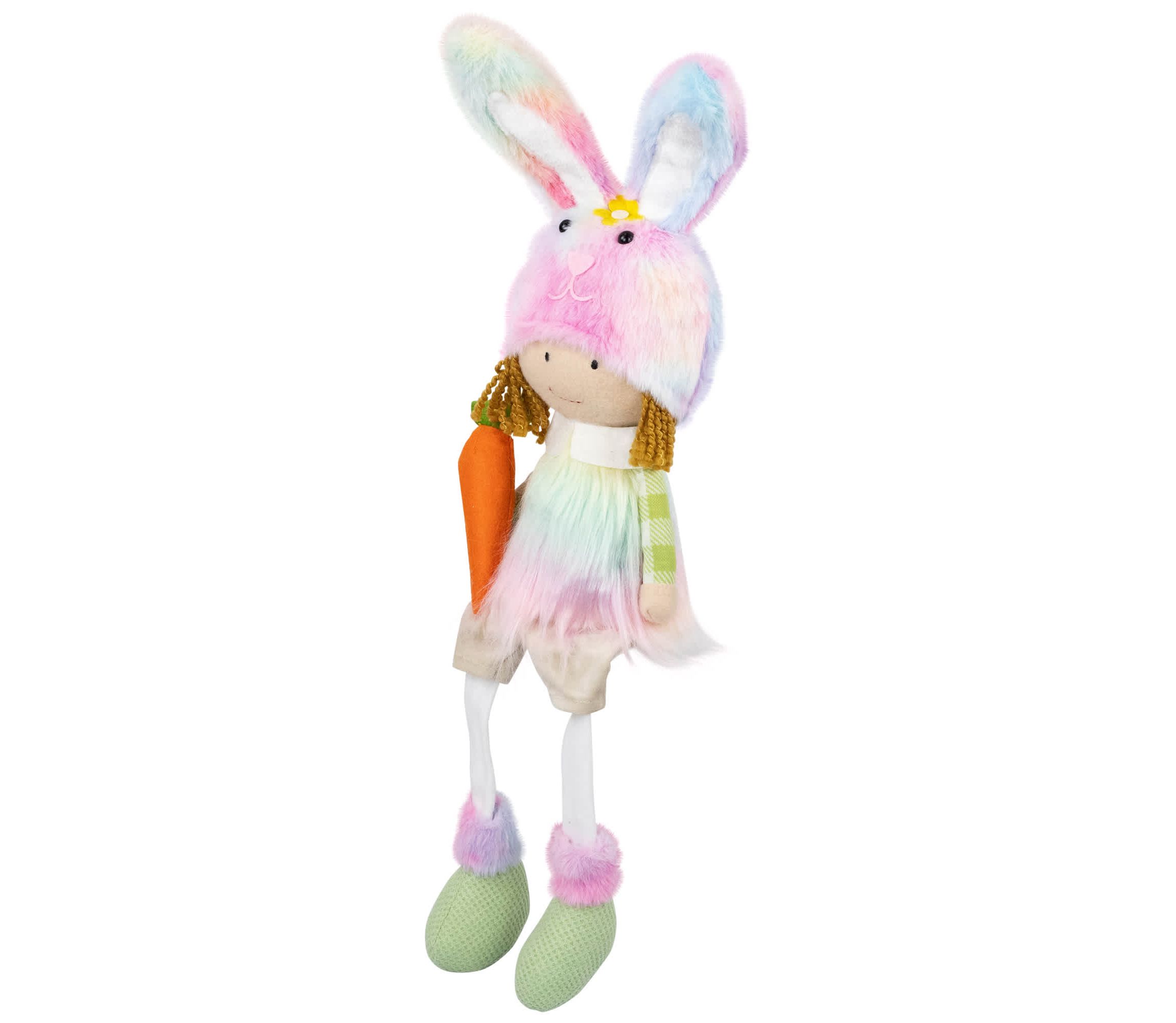 Girl Easter Figurine with Dangling Legs - 23" - Multi-Color