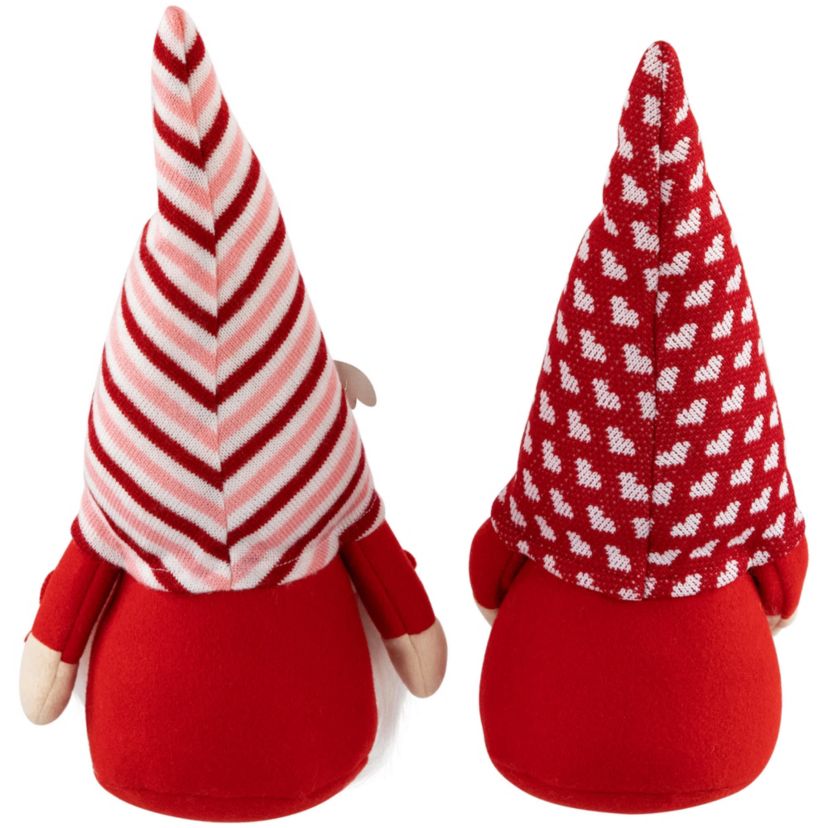 Plush "I Heart U" Valentines Day Gnomes  -12" - Set of 2