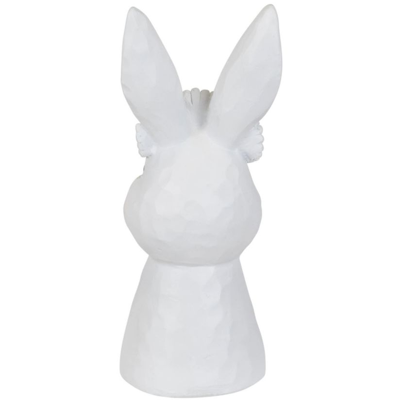 Easter Bunny Bust with Daisy Flower Crown - 9" - White