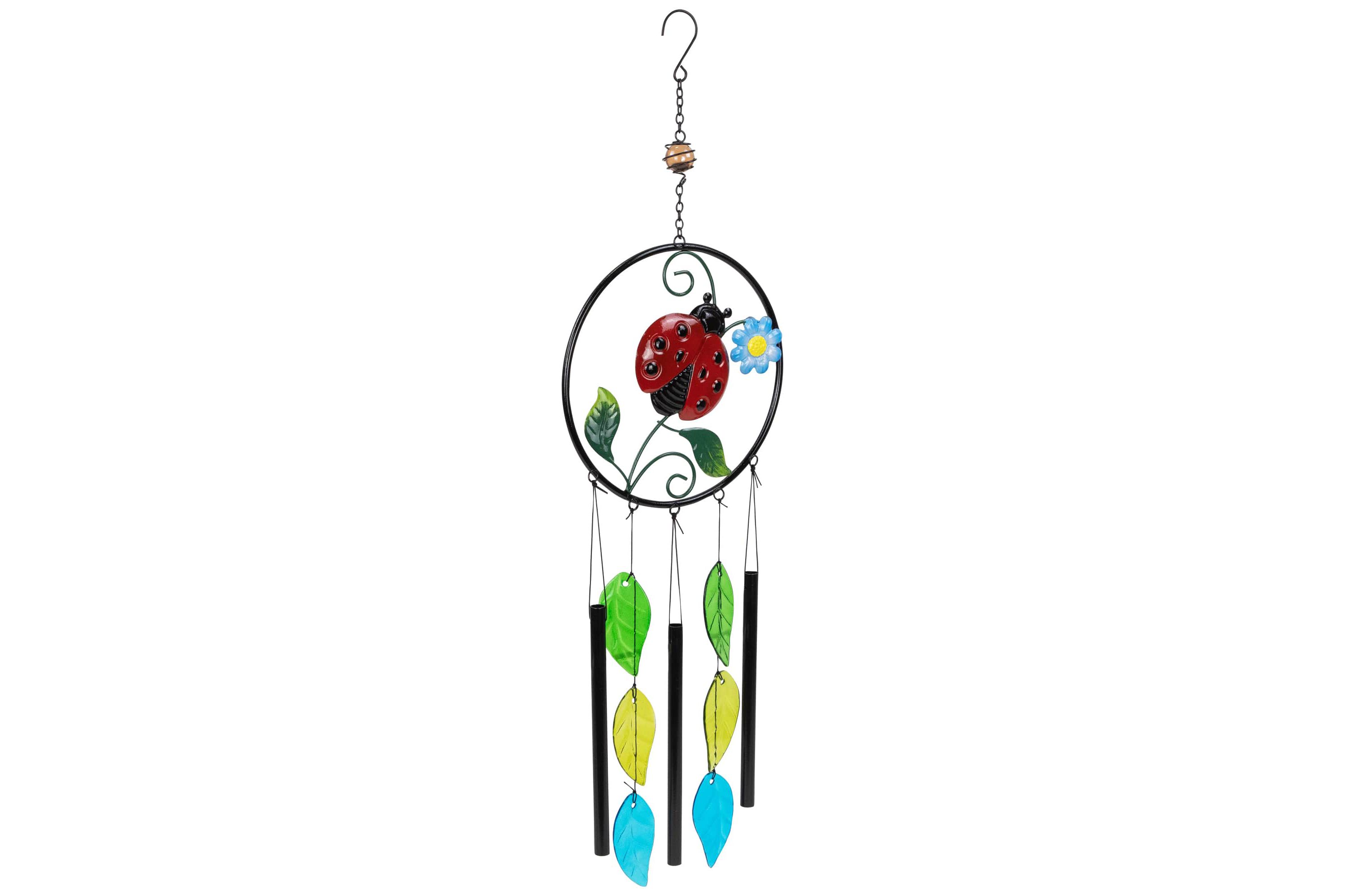 Ladybug Dreamcatcher Outdoor Garden Windchime - 27.5"