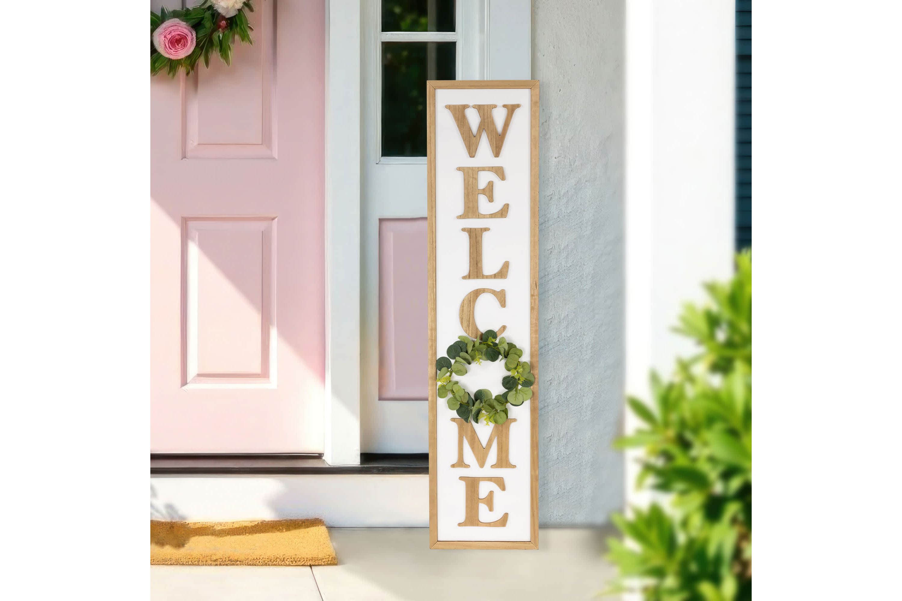 Welcome Wooden Framed Outdoor Porch Sign  - 40"