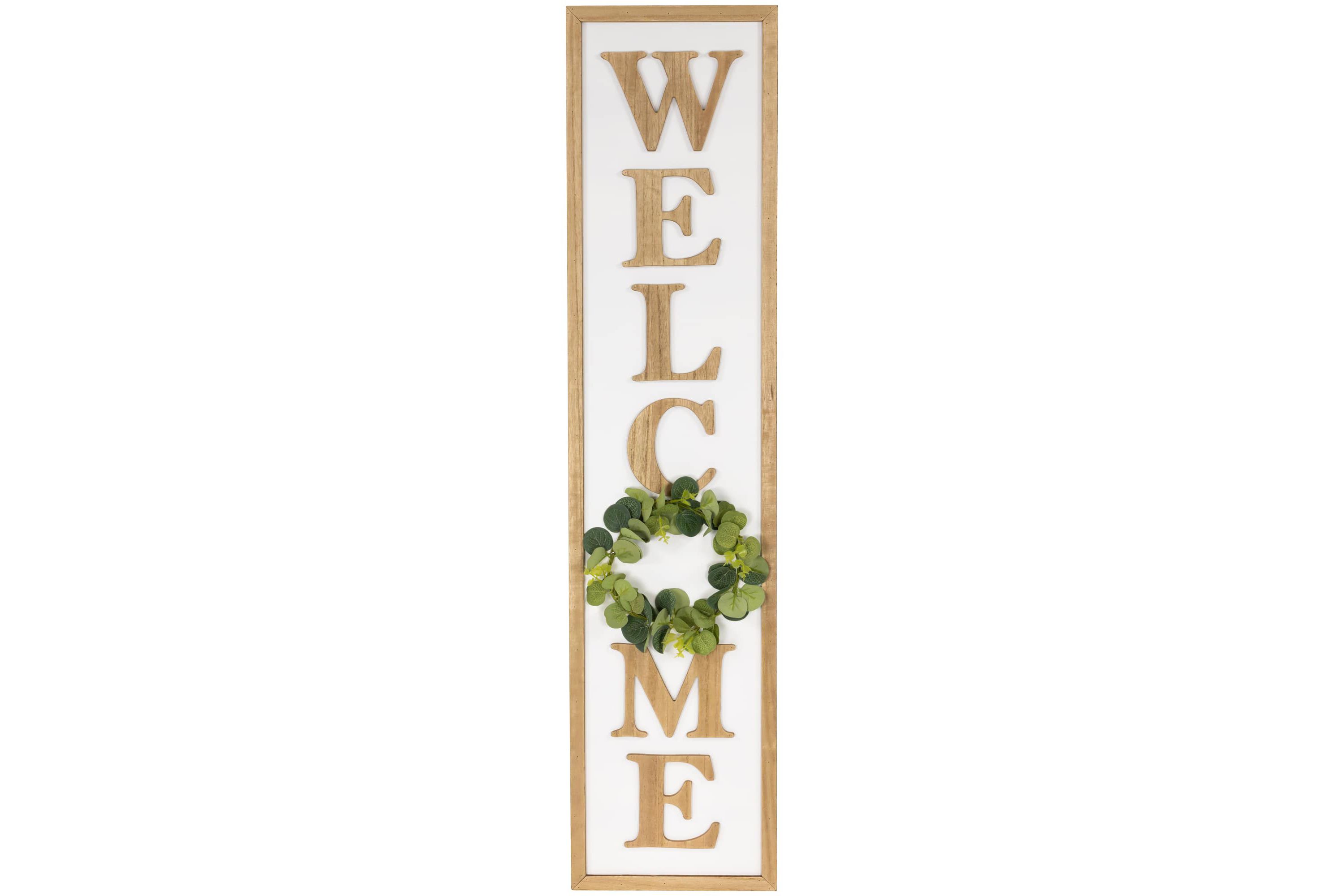 Welcome Wooden Framed Outdoor Porch Sign  - 40"