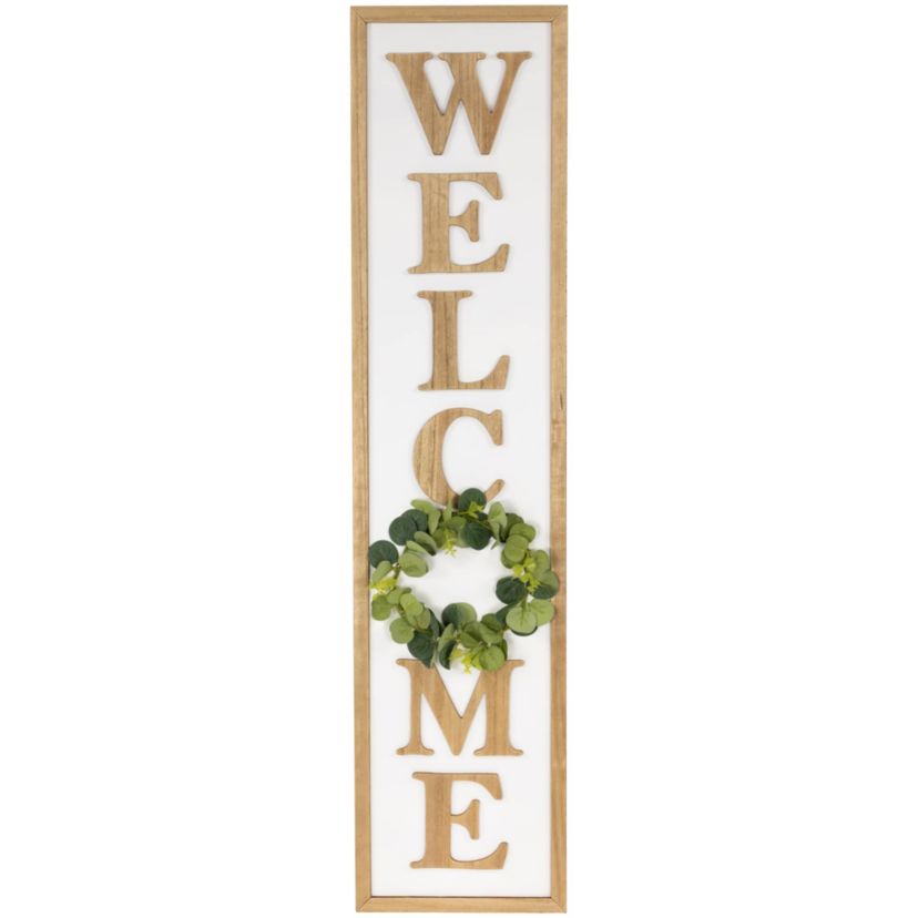 Welcome Wooden Framed Outdoor Porch Sign  - 40"