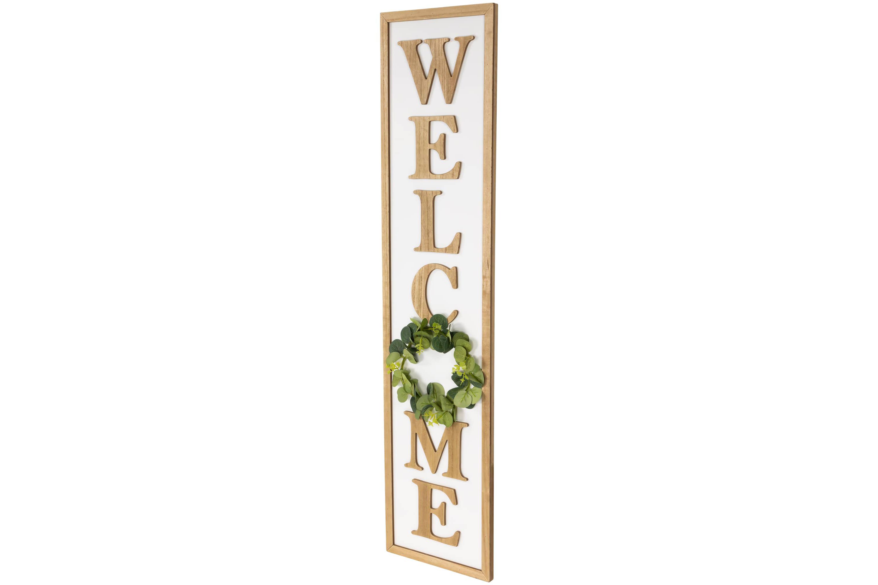 Welcome Wooden Framed Outdoor Porch Sign  - 40"