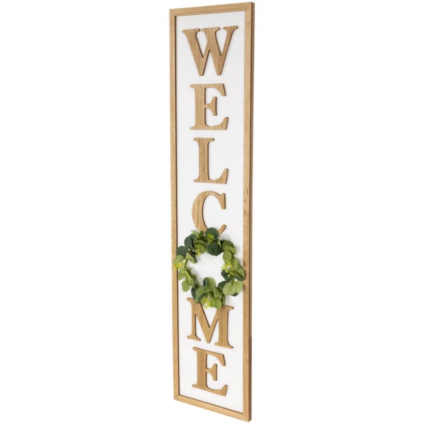 Welcome Wooden Framed Outdoor Porch Sign  - 40"