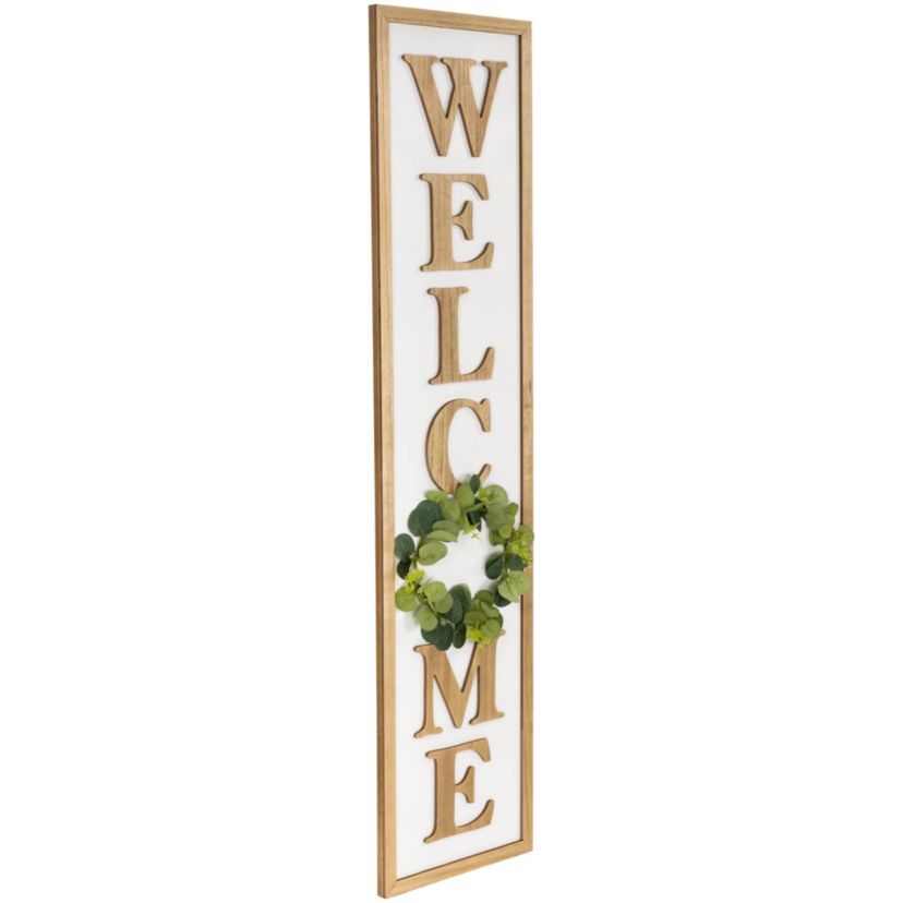 Welcome Wooden Framed Outdoor Porch Sign  - 40"