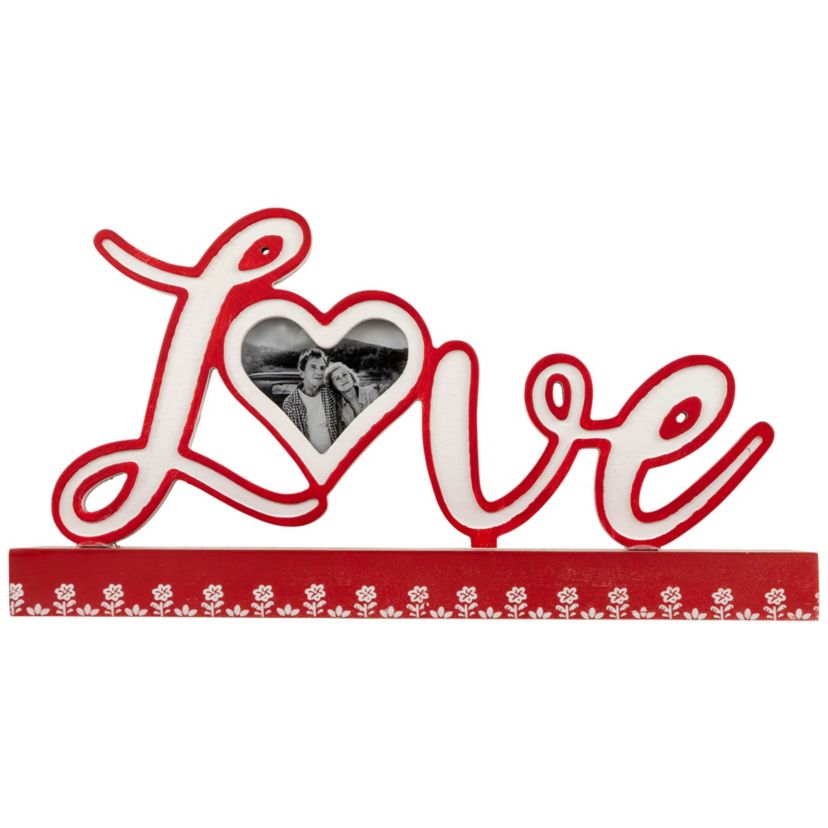 Love Valentines Day Photo Frame Tabletop Decoration - 12"