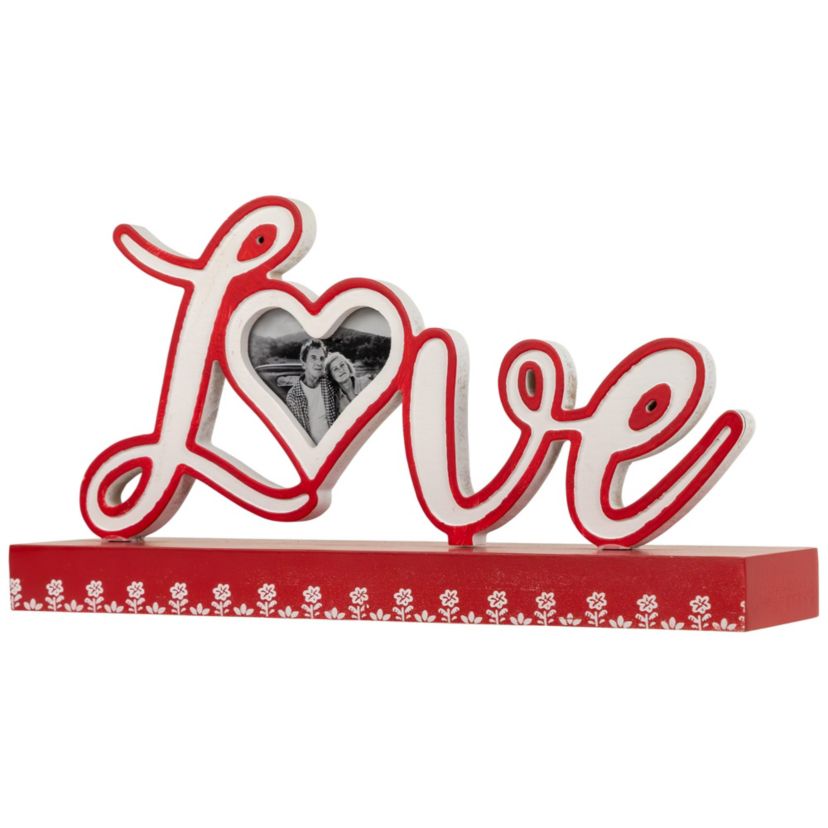 Love Valentines Day Photo Frame Tabletop Decoration - 12"