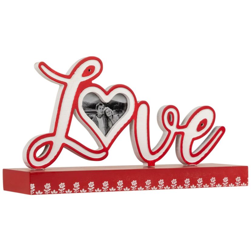 Love Valentines Day Photo Frame Tabletop Decoration - 12"