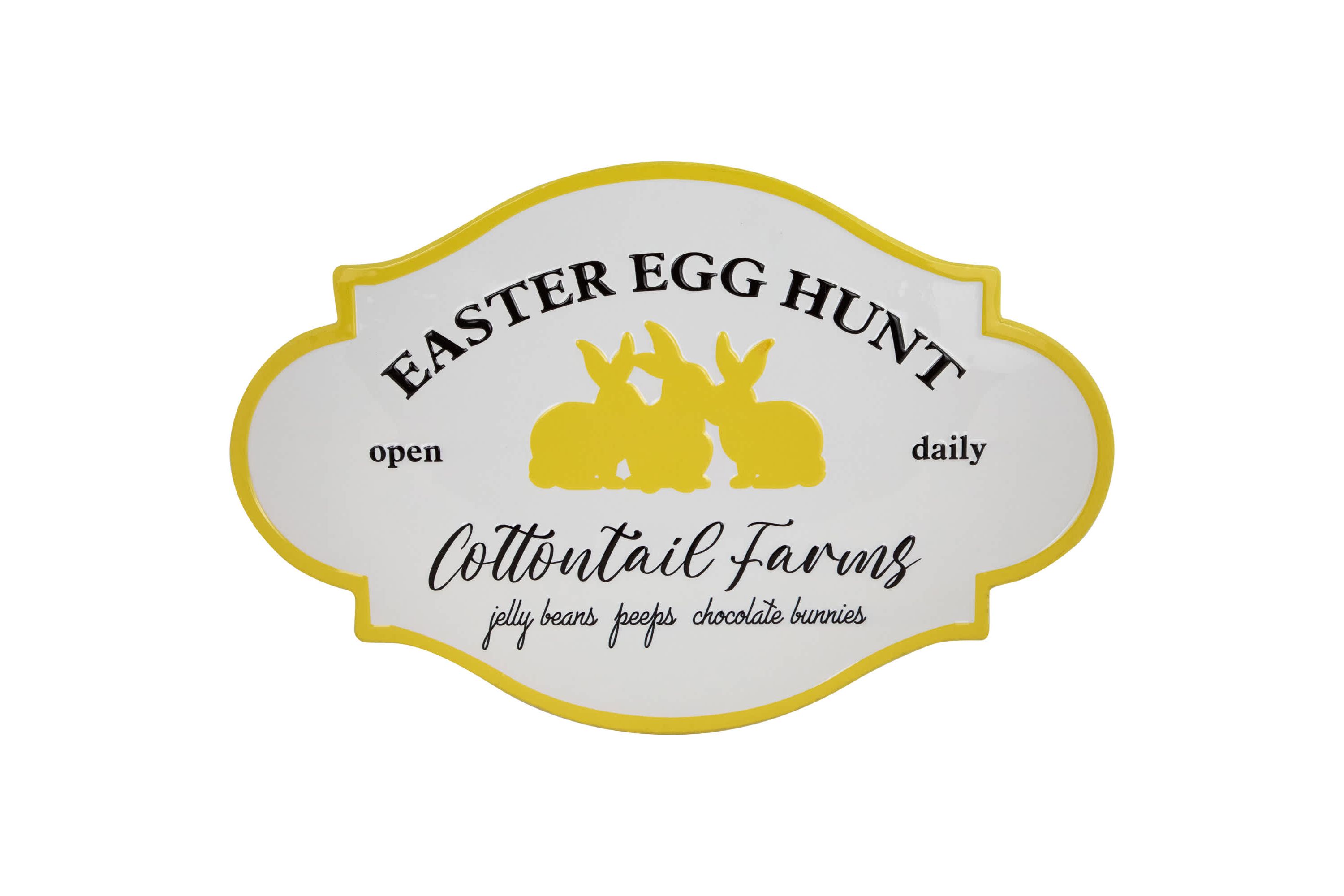 Easter Egg Hunt Vintage-Style Metal Wall Sign - 17.75"
