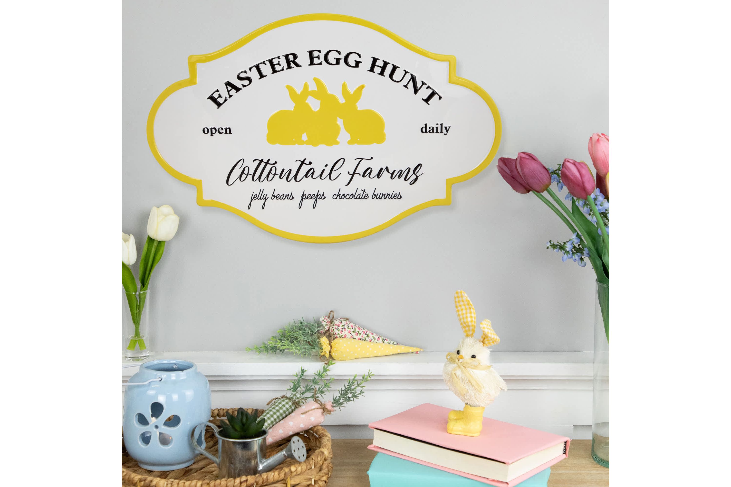 Easter Egg Hunt Vintage-Style Metal Wall Sign - 17.75"