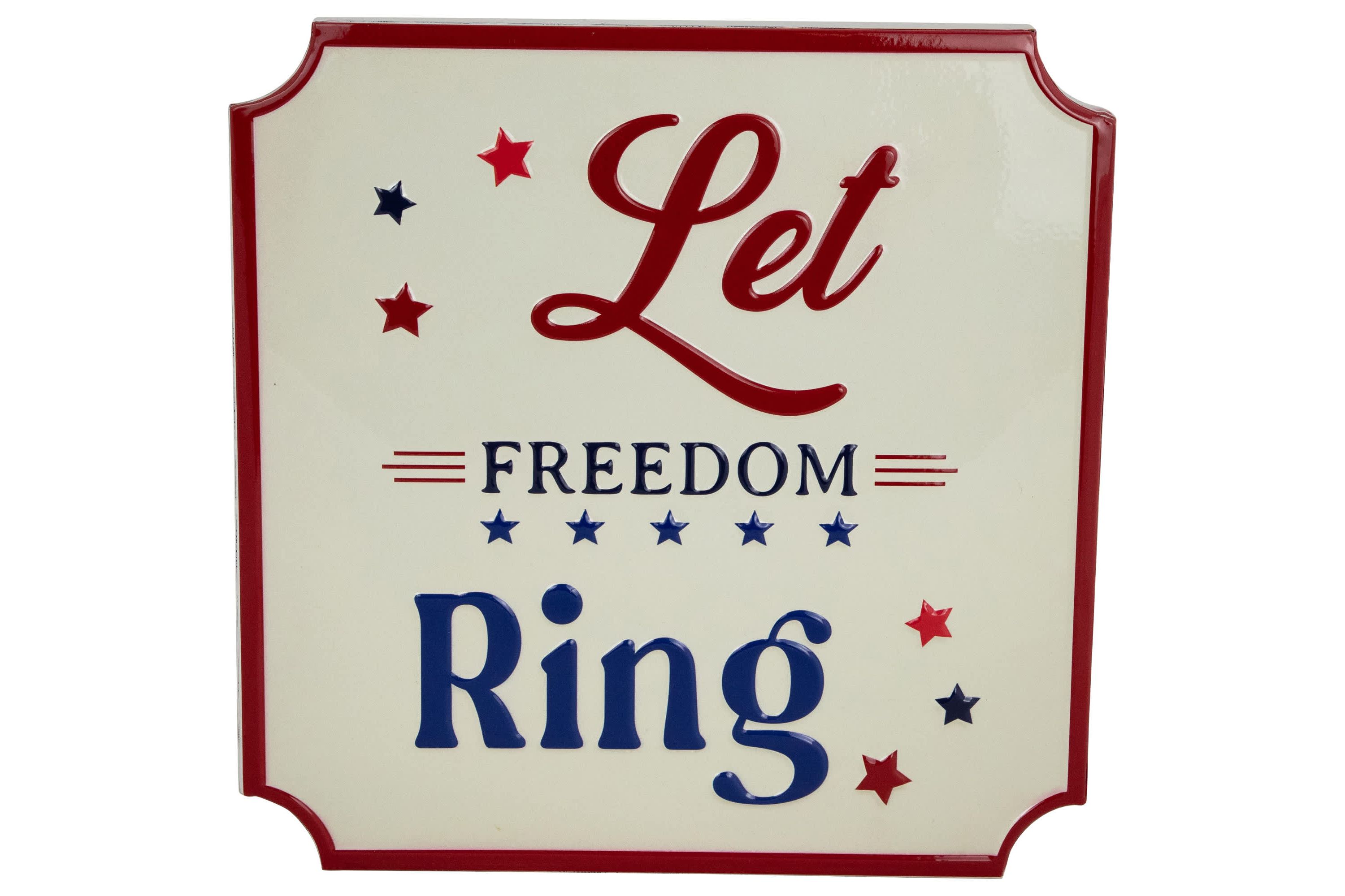 Let Freedom Ring Americana Metal Wall Sign - 11.75"
