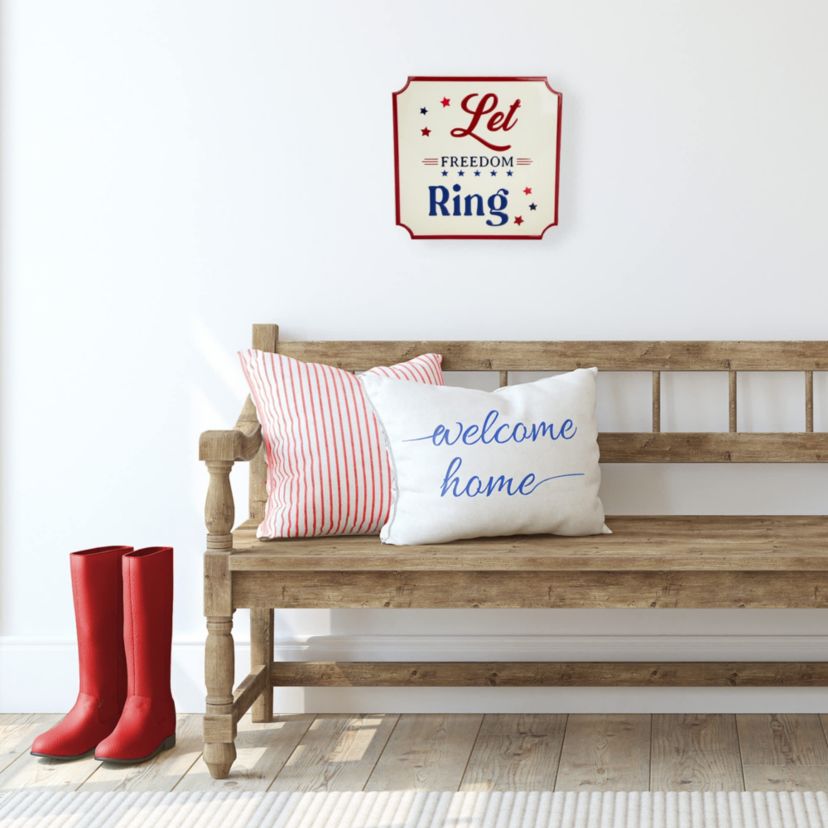 Let Freedom Ring Americana Metal Wall Sign - 11.75"