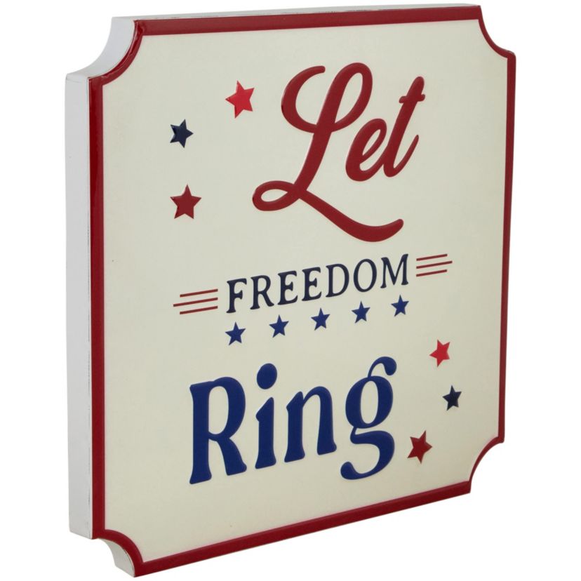 Let Freedom Ring Americana Metal Wall Sign - 11.75"