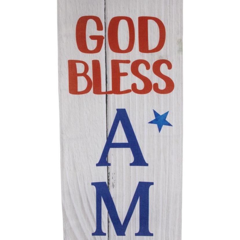Set of 2 Stars and Stripes "I Heart USA" and "God Bless America" Door Banners 71"