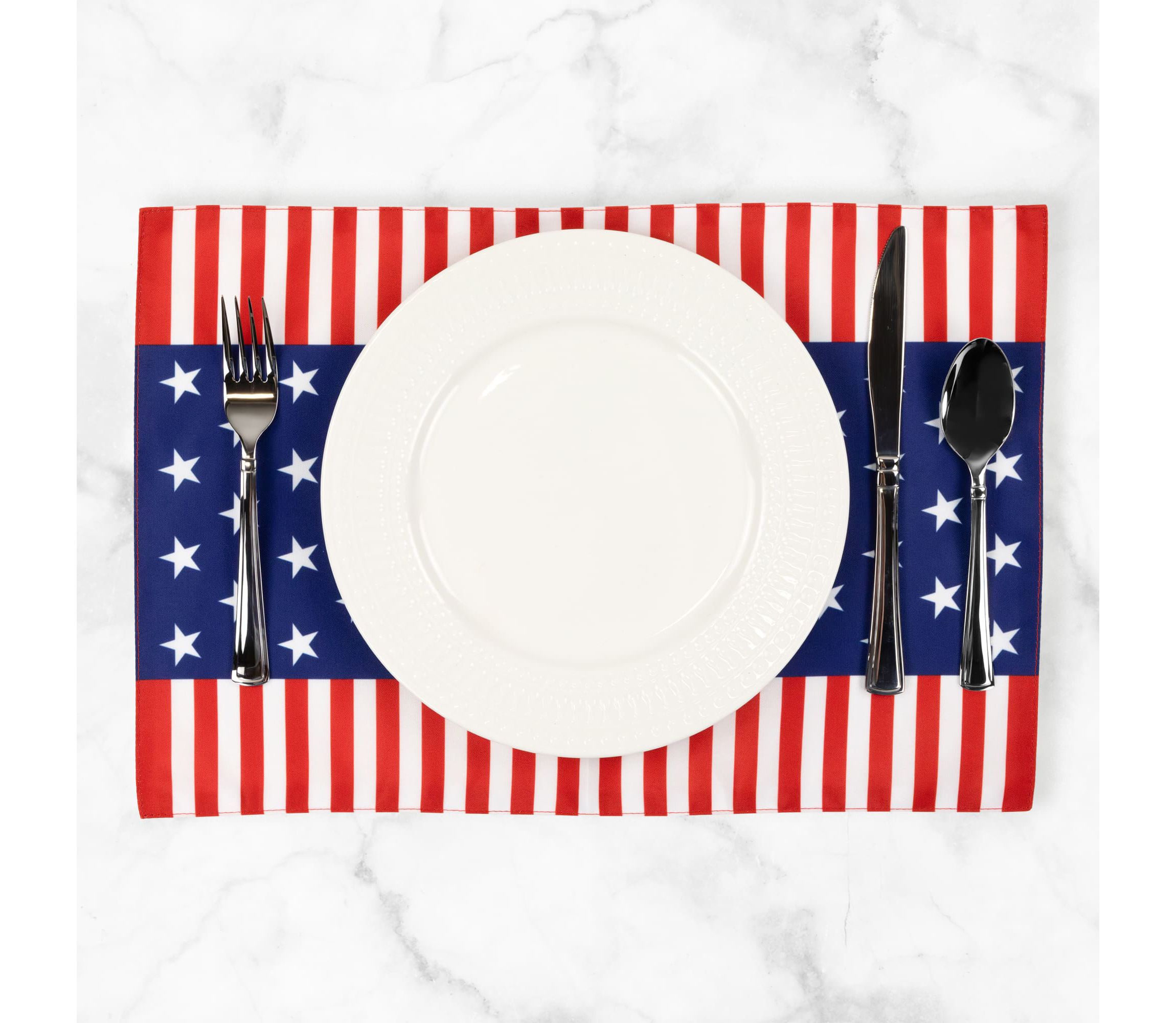 Set of 4 Stars and Stripes Americana Printed Placemats 18"