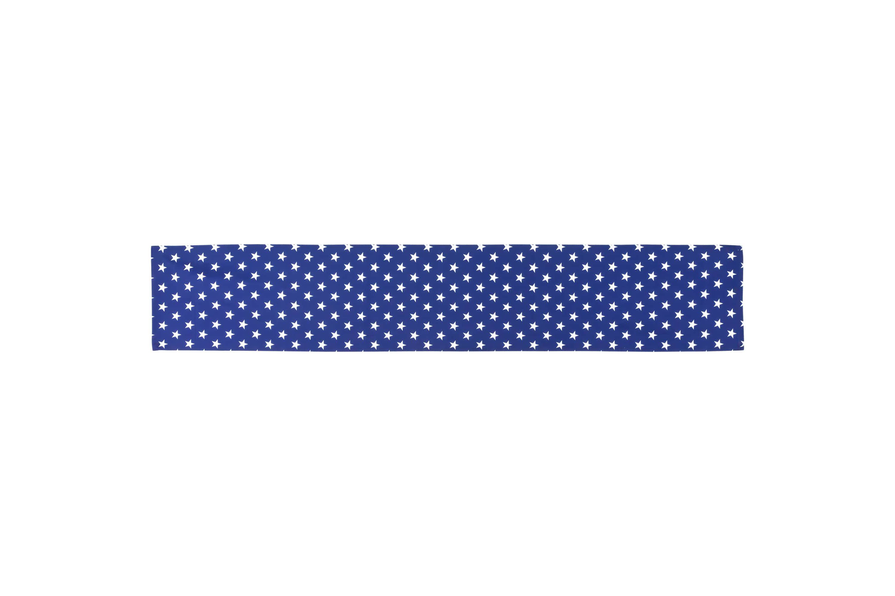 72" White Stars Patriotic Table Runner