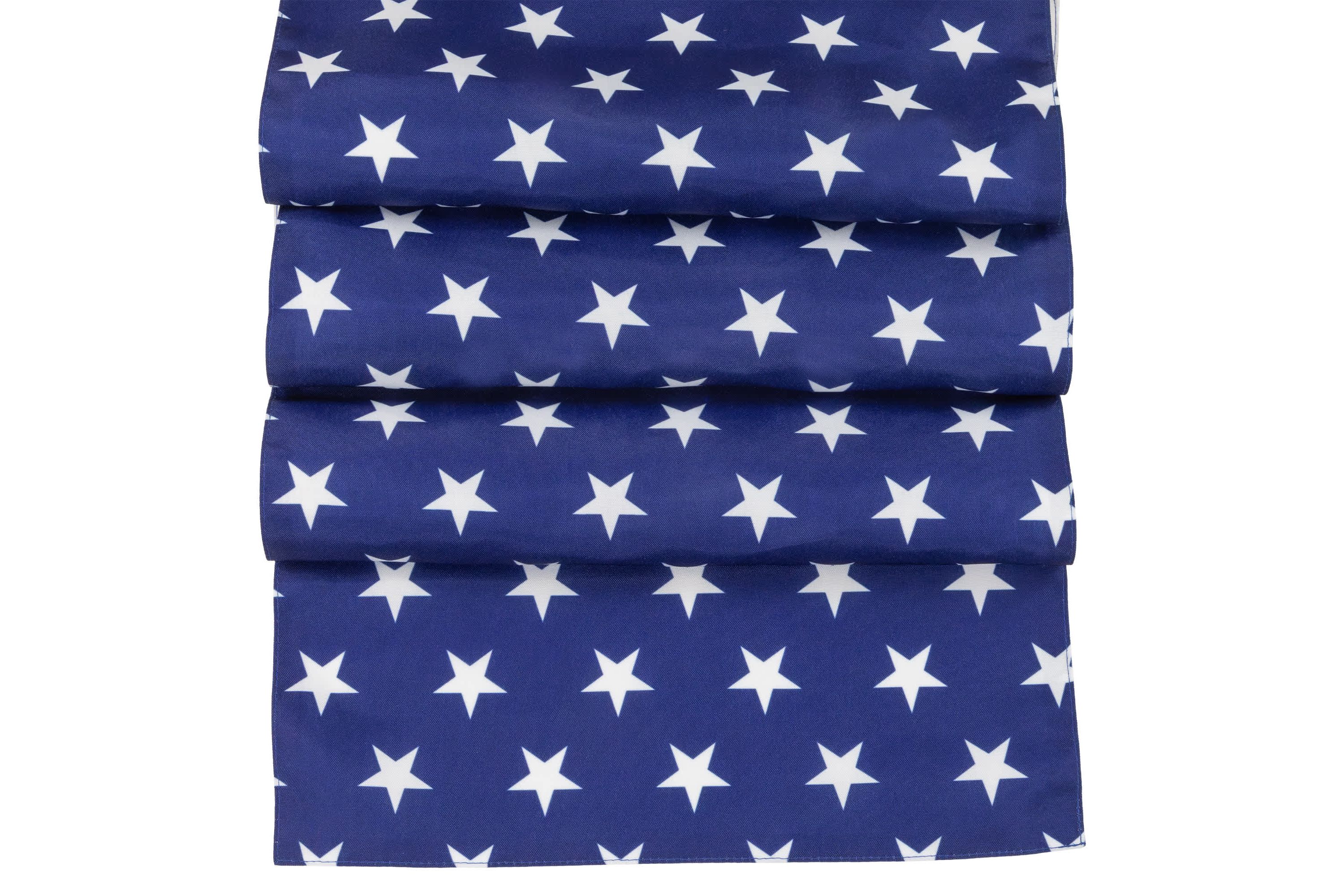 72" White Stars Patriotic Table Runner