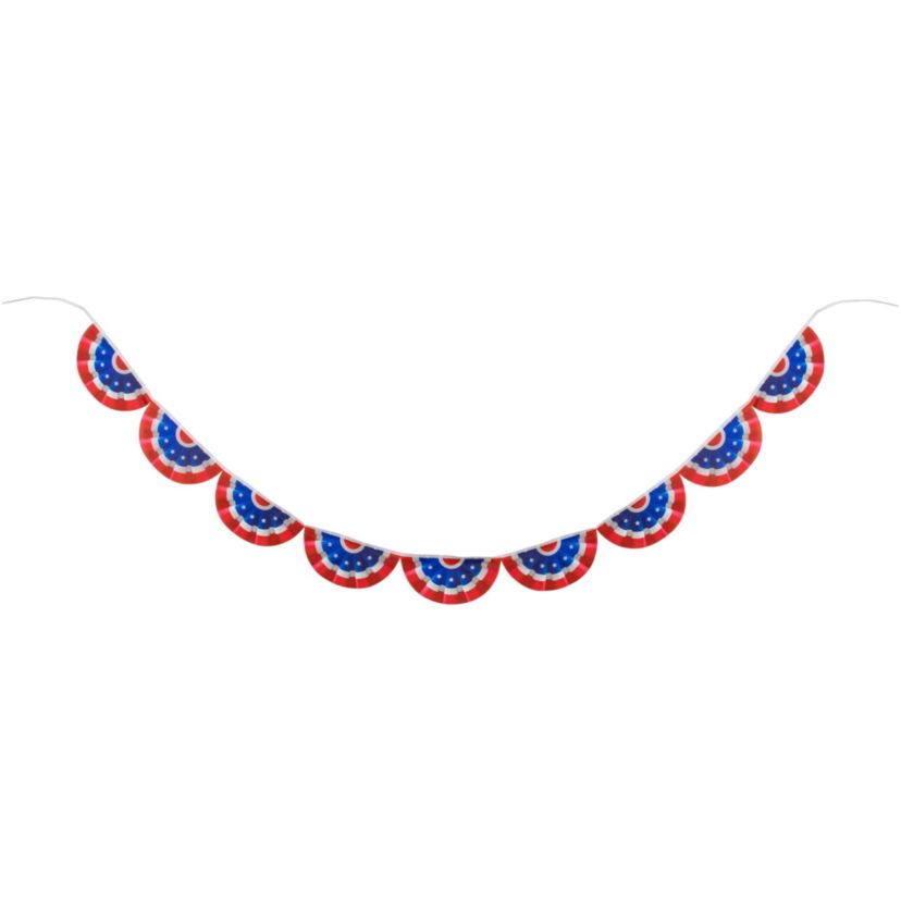 9.75 Americana USA Flag Bunting Hanging Wall Banner