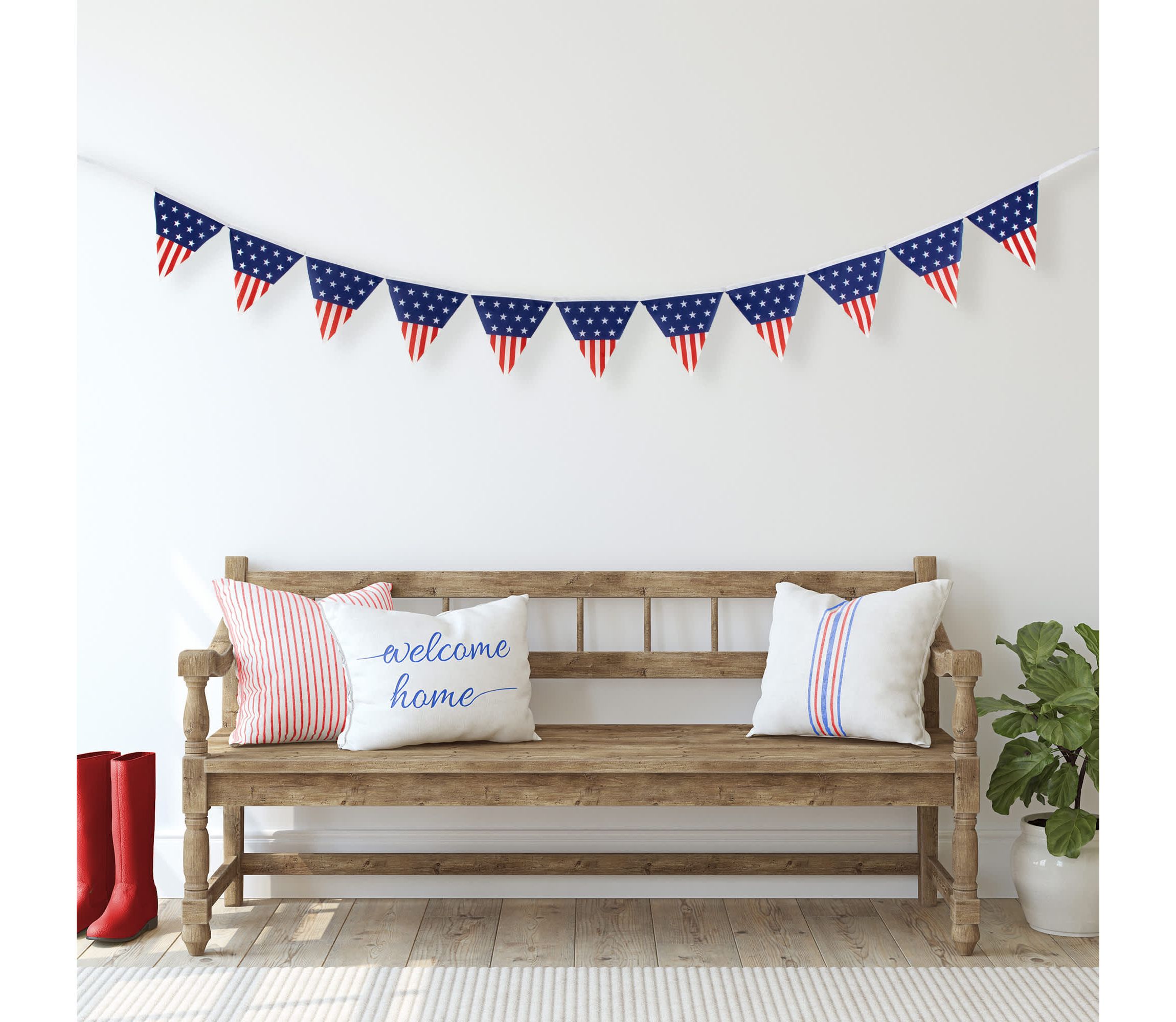 9.75 Americana Pennant USA Flag Hanging Wall Banner
