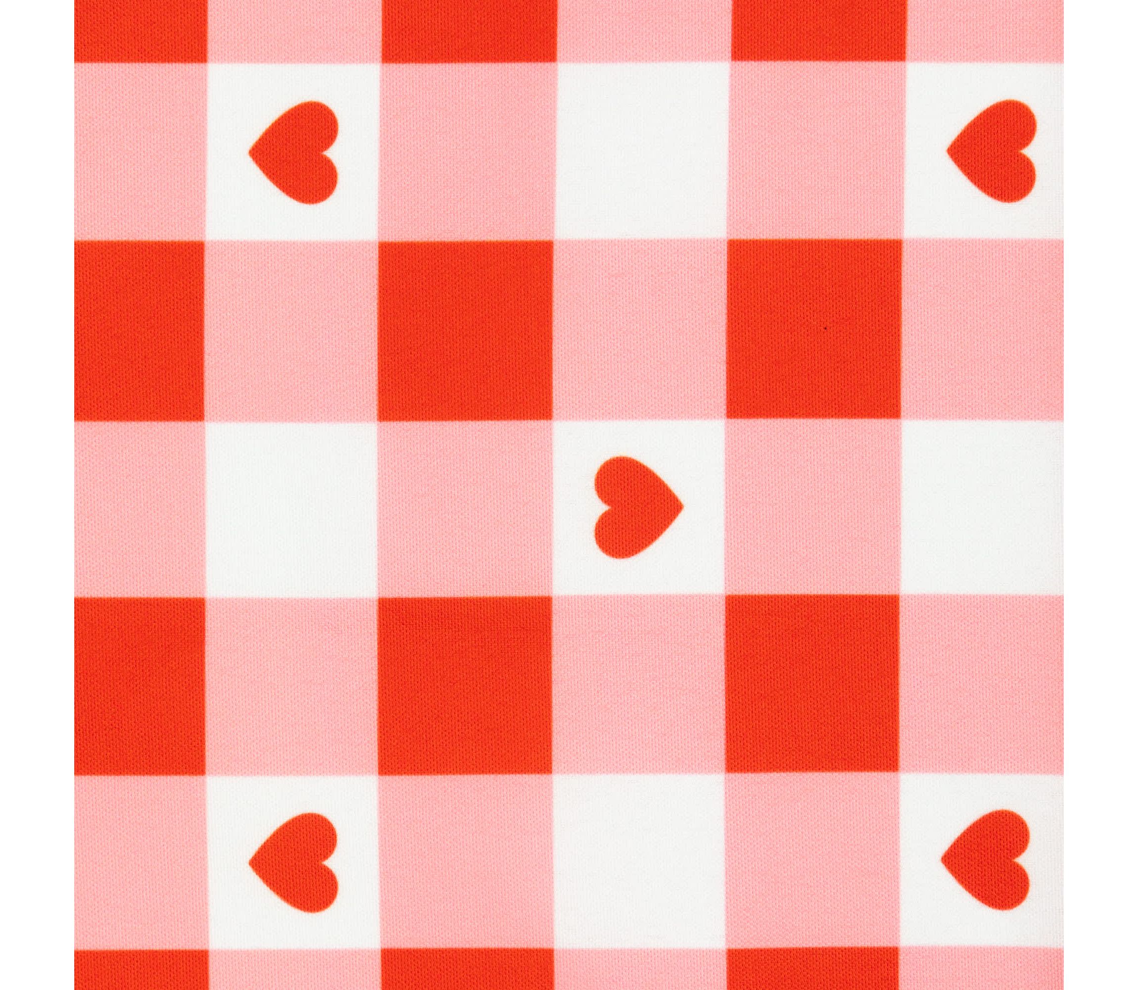 Set of 4 Checkered Hearts Valentines Day Placemats 18"