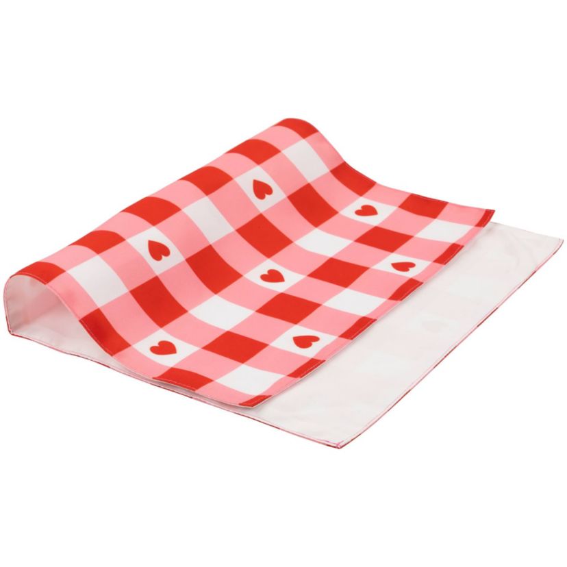 Set of 4 Checkered Hearts Valentines Day Placemats 18"