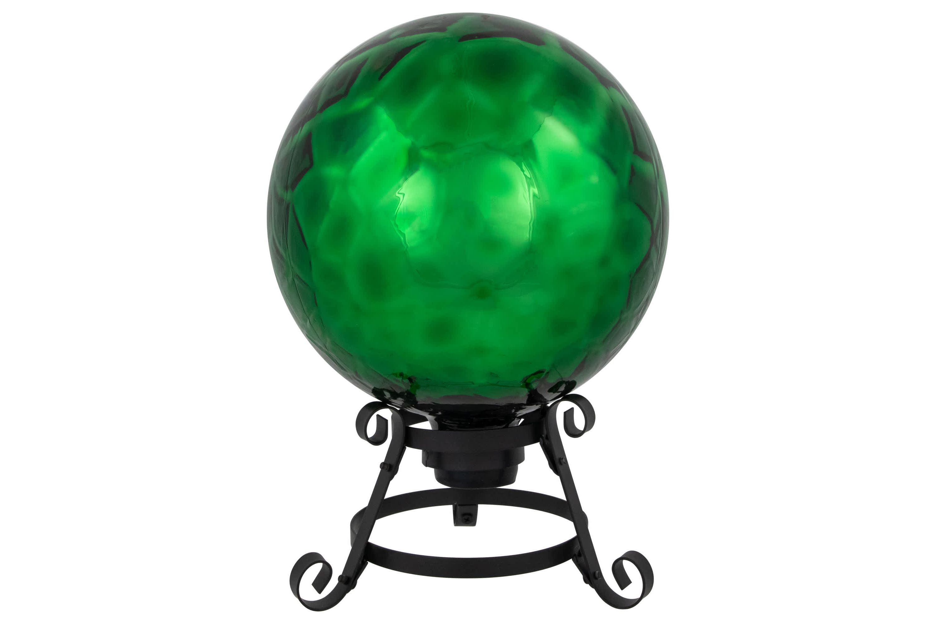 Turtle Shell Inspired Mirrored Outdoor Garden Gazing Ball - 10" - Green