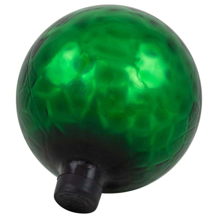 Turtle Shell Inspired Mirrored Outdoor Garden Gazing Ball - 10" - Green