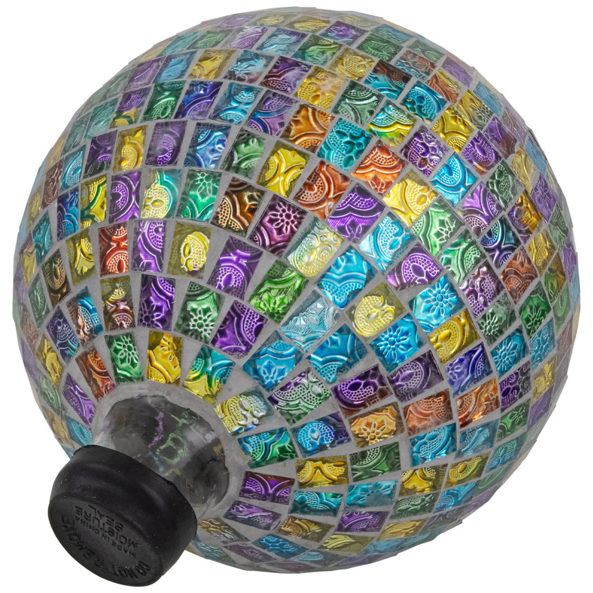 Mosaic Window Pane Outdoor Garden Gazing Ball - 10" - Multi-Color