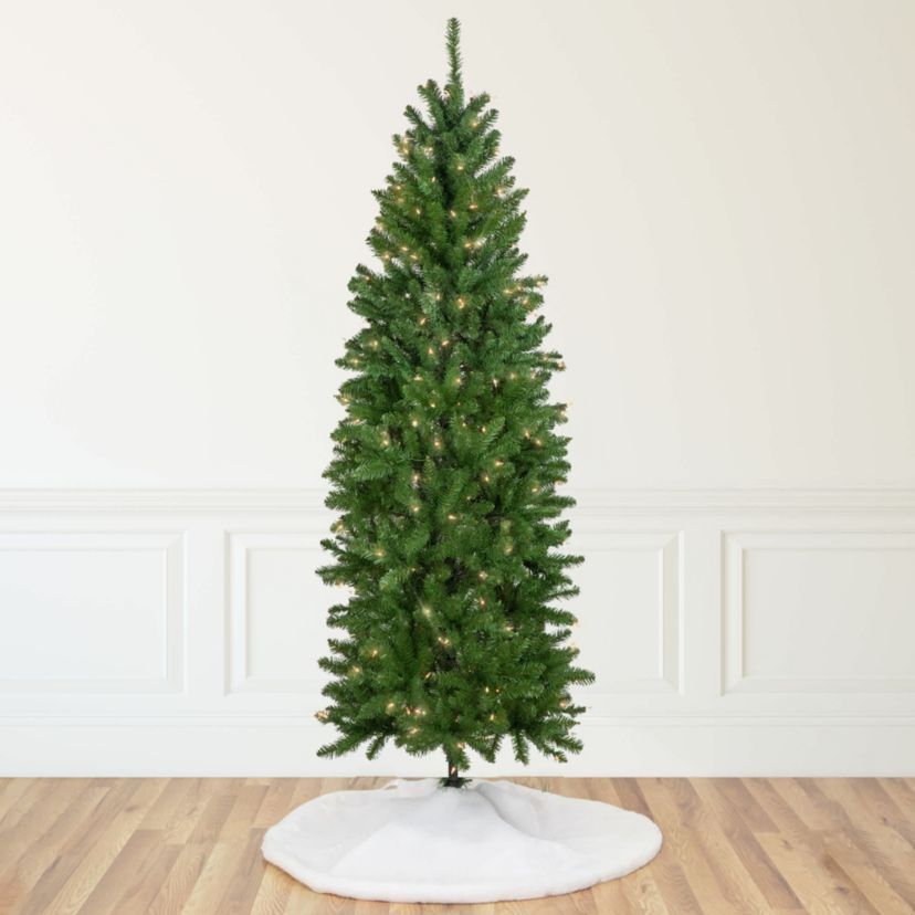 12 Pencil White River Fir Artificial Christmas Tree  Clear Lights