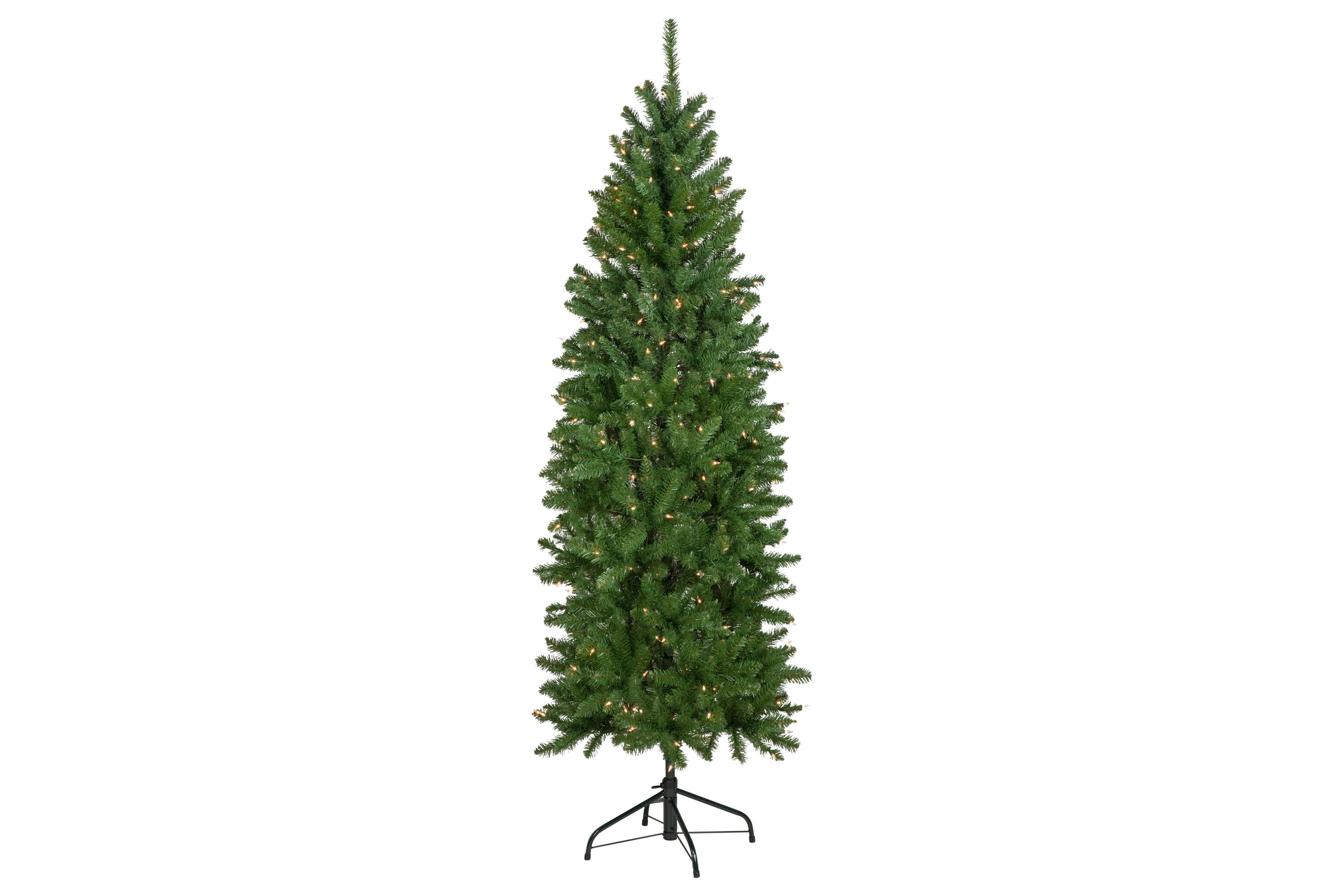 12 Pencil White River Fir Artificial Christmas Tree  Clear Lights