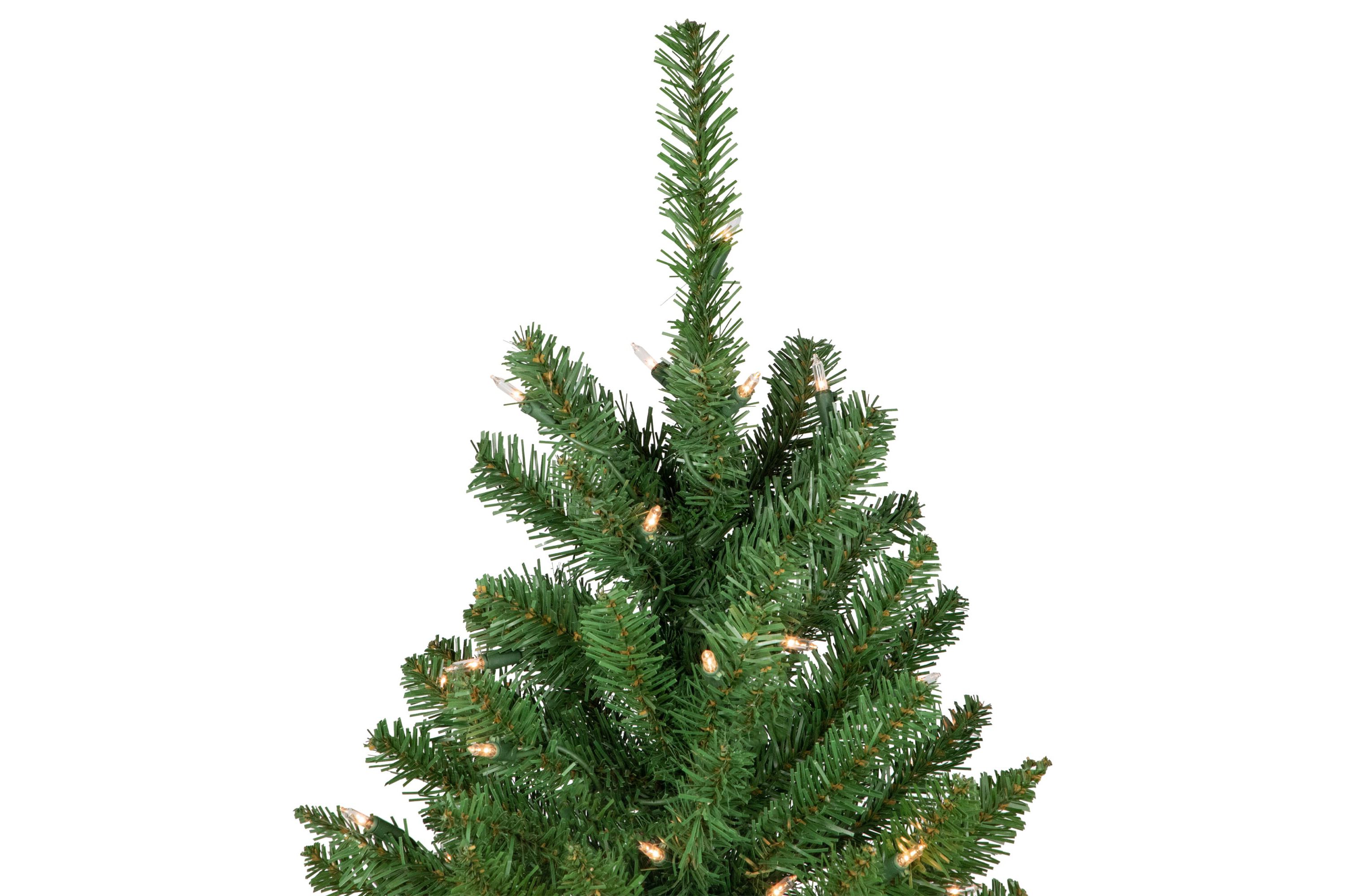12 Pencil White River Fir Artificial Christmas Tree  Clear Lights