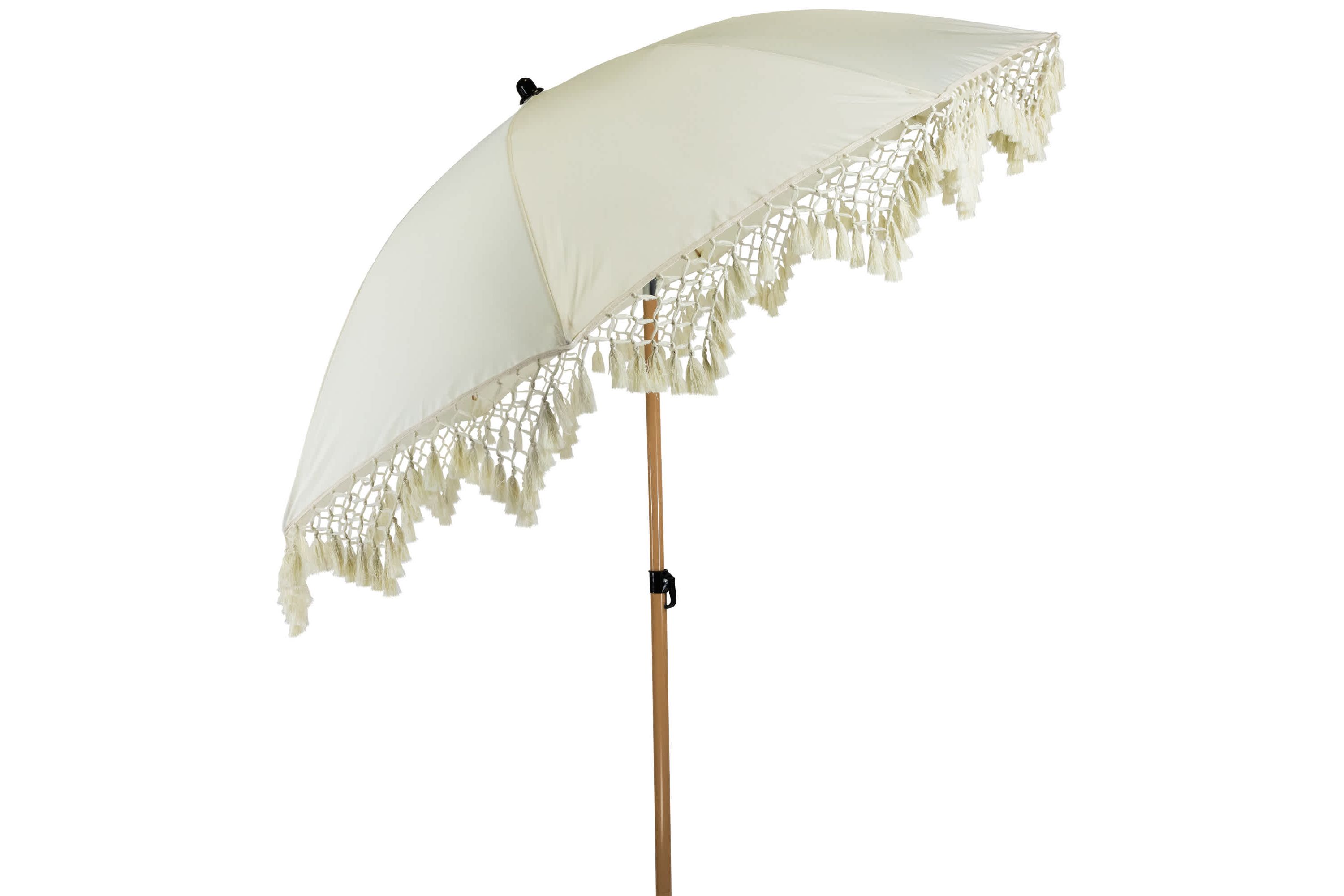 Outdoor Boho Beach Market Umbrella with Tilt - 6.5 - Cream