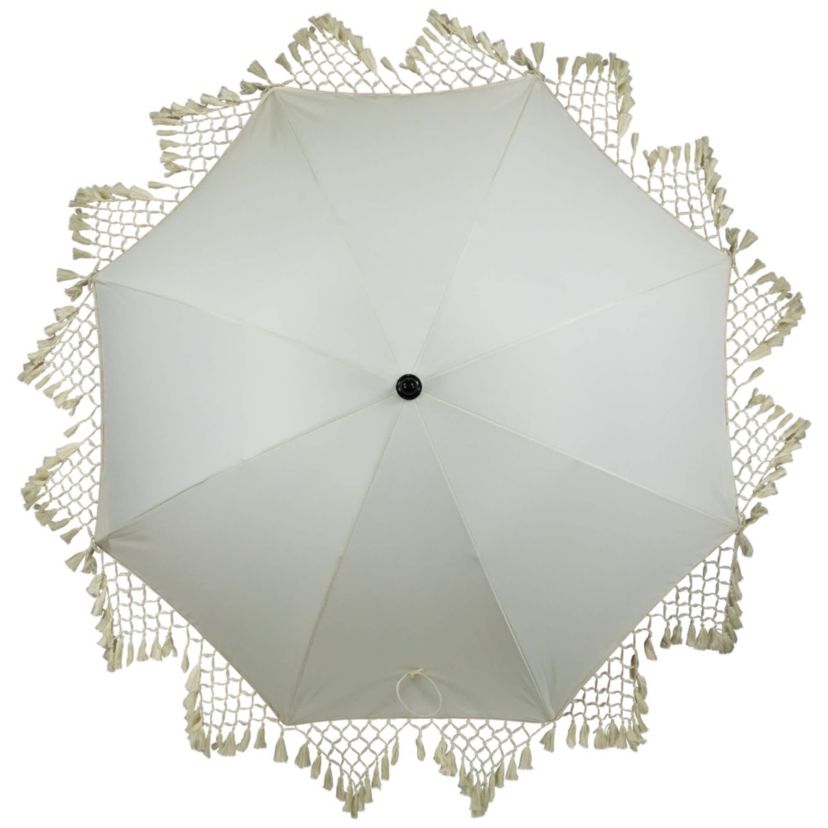 Outdoor Boho Beach Market Umbrella with Tilt - 6.5 - Cream