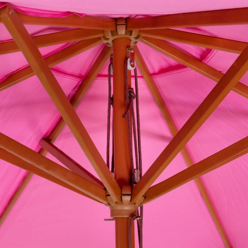 Outdoor Patio Market Umbrella with Wooden Pole - 8.5 - Pink